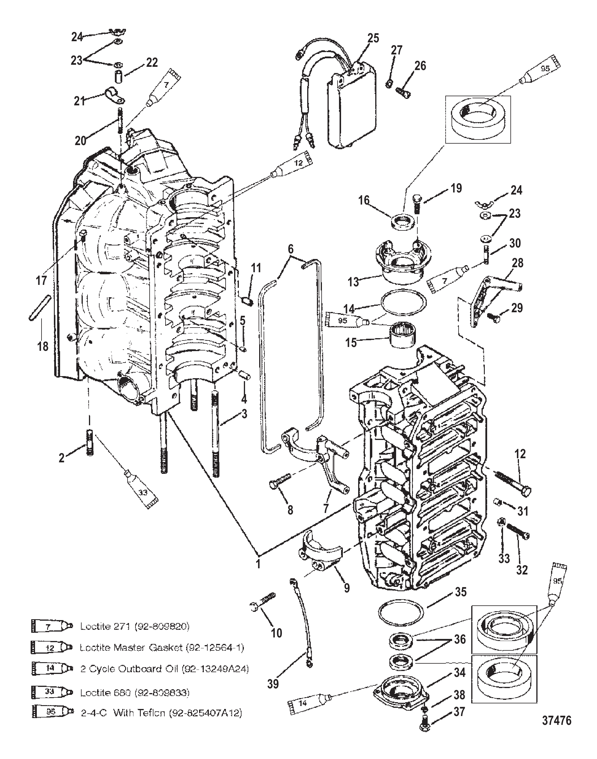 气缸体与端盖 CYLINDER BLOCK AND END CAPS