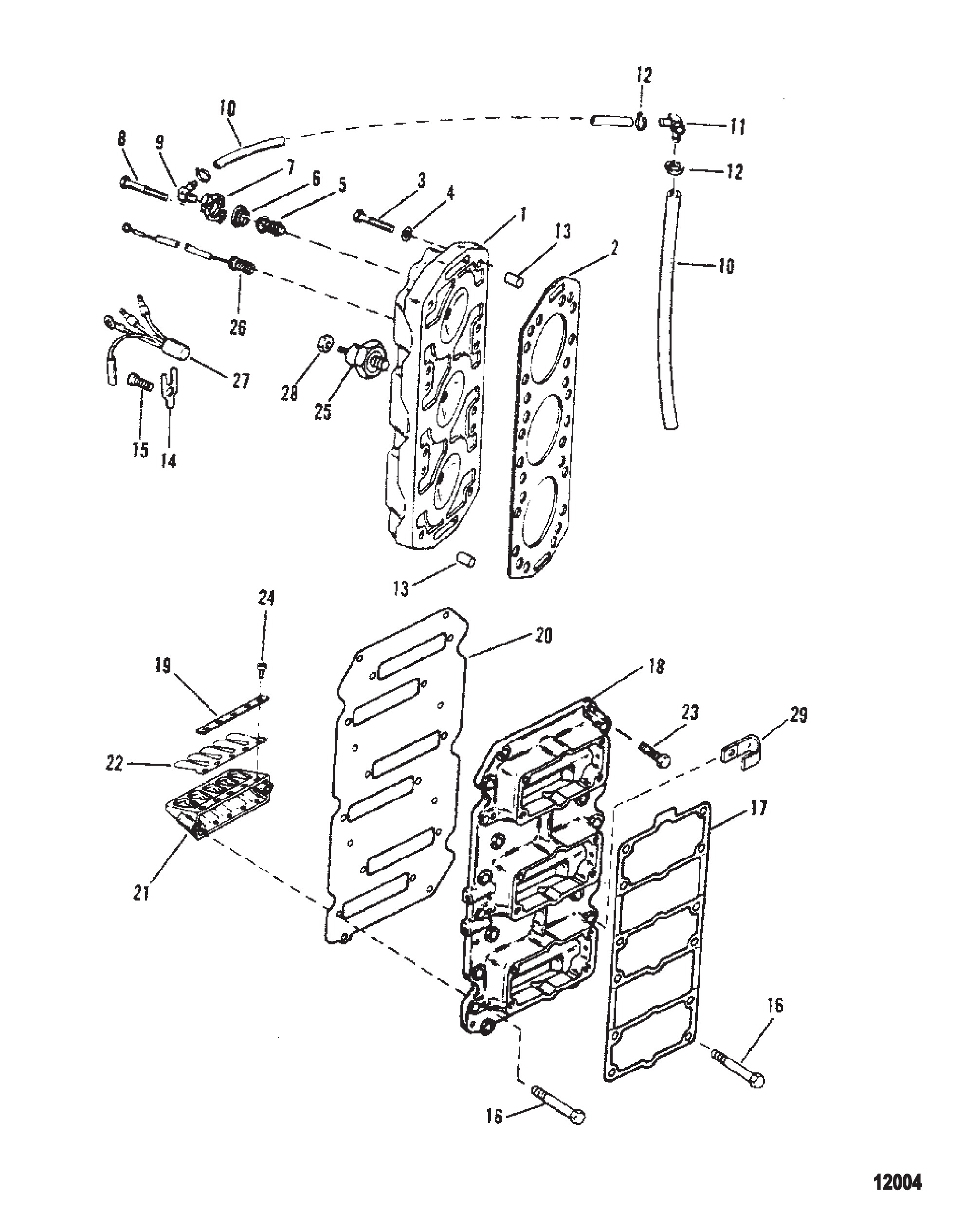 簧片阀组与气缸盖 Reed Block And Cylinder Head
