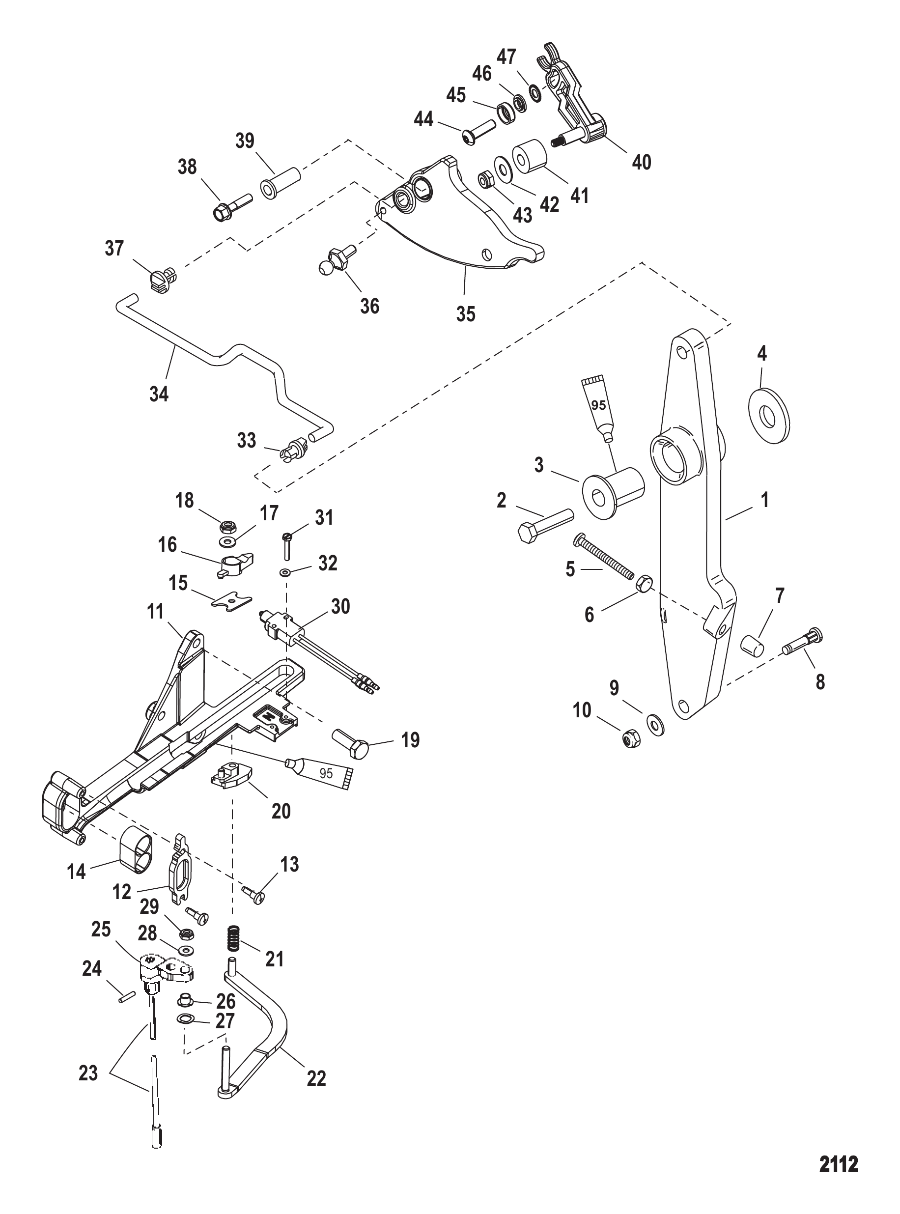 油门杆与换挡轴 Throttle Lever and Shift Shaft