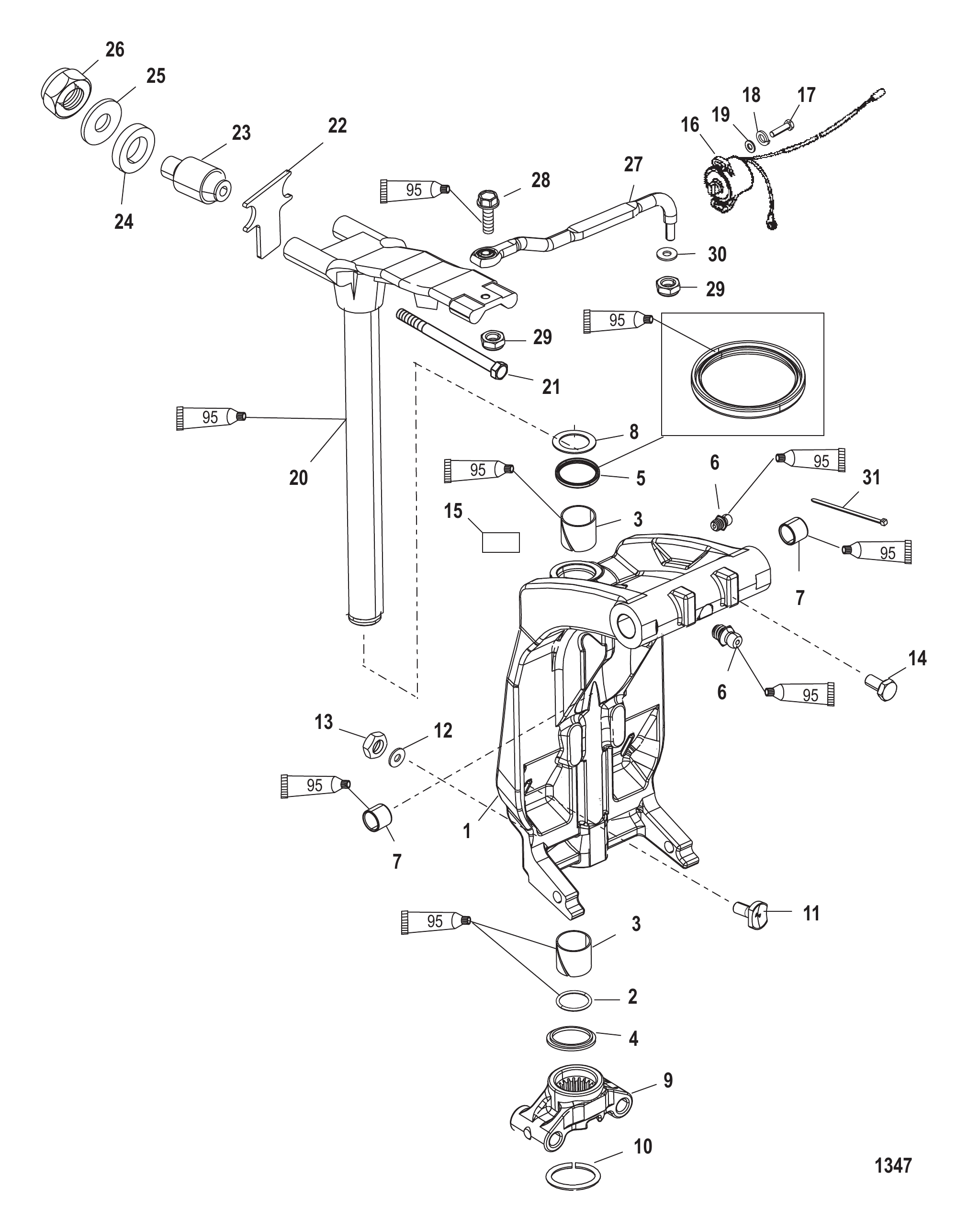旋转支架与转向臂 SWIVEL BRACKET AND STEERING ARM