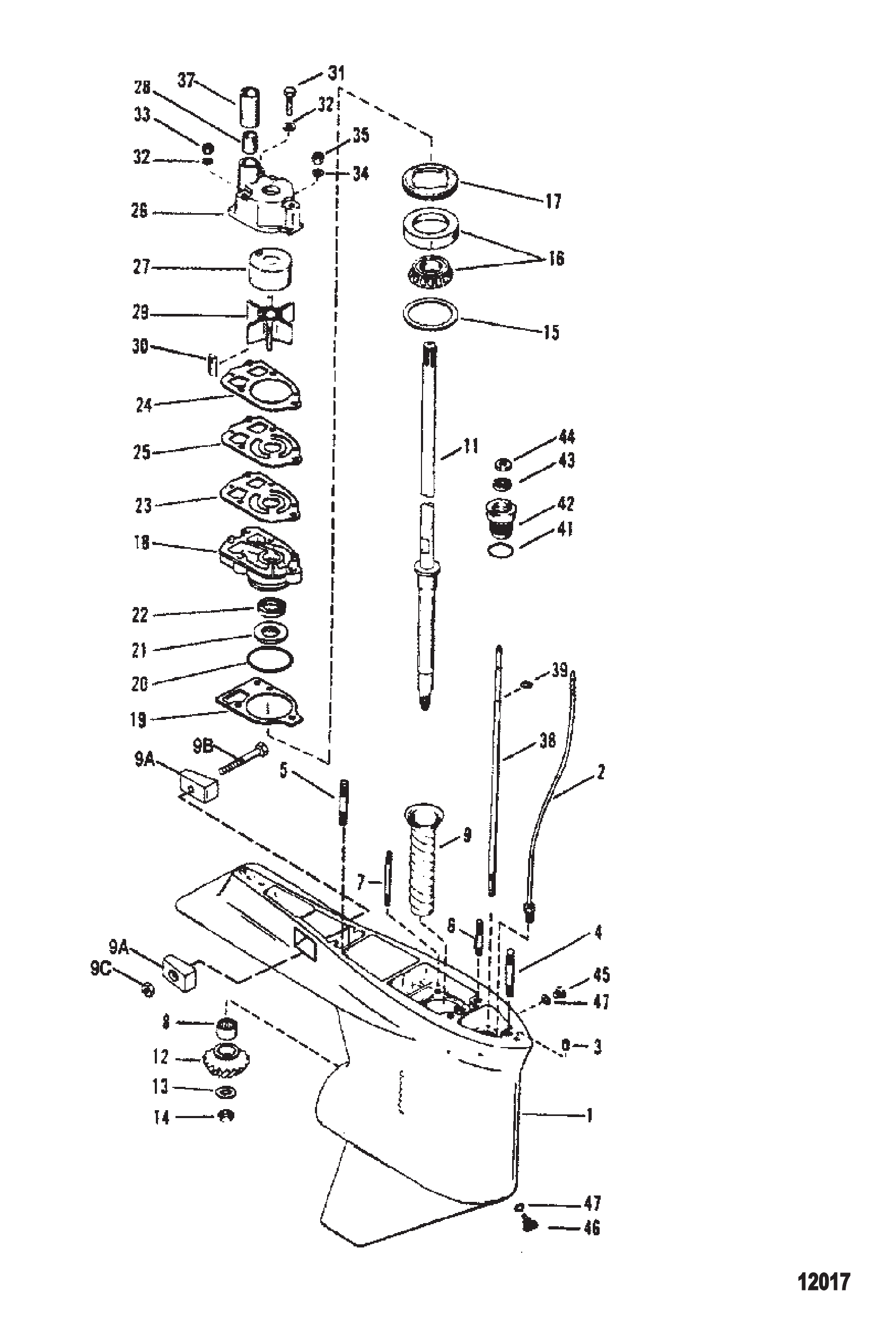 齿轮箱驱动轴-2:1减速比 Gear Housing Driveshaft - 2:1 Gear Ratio
