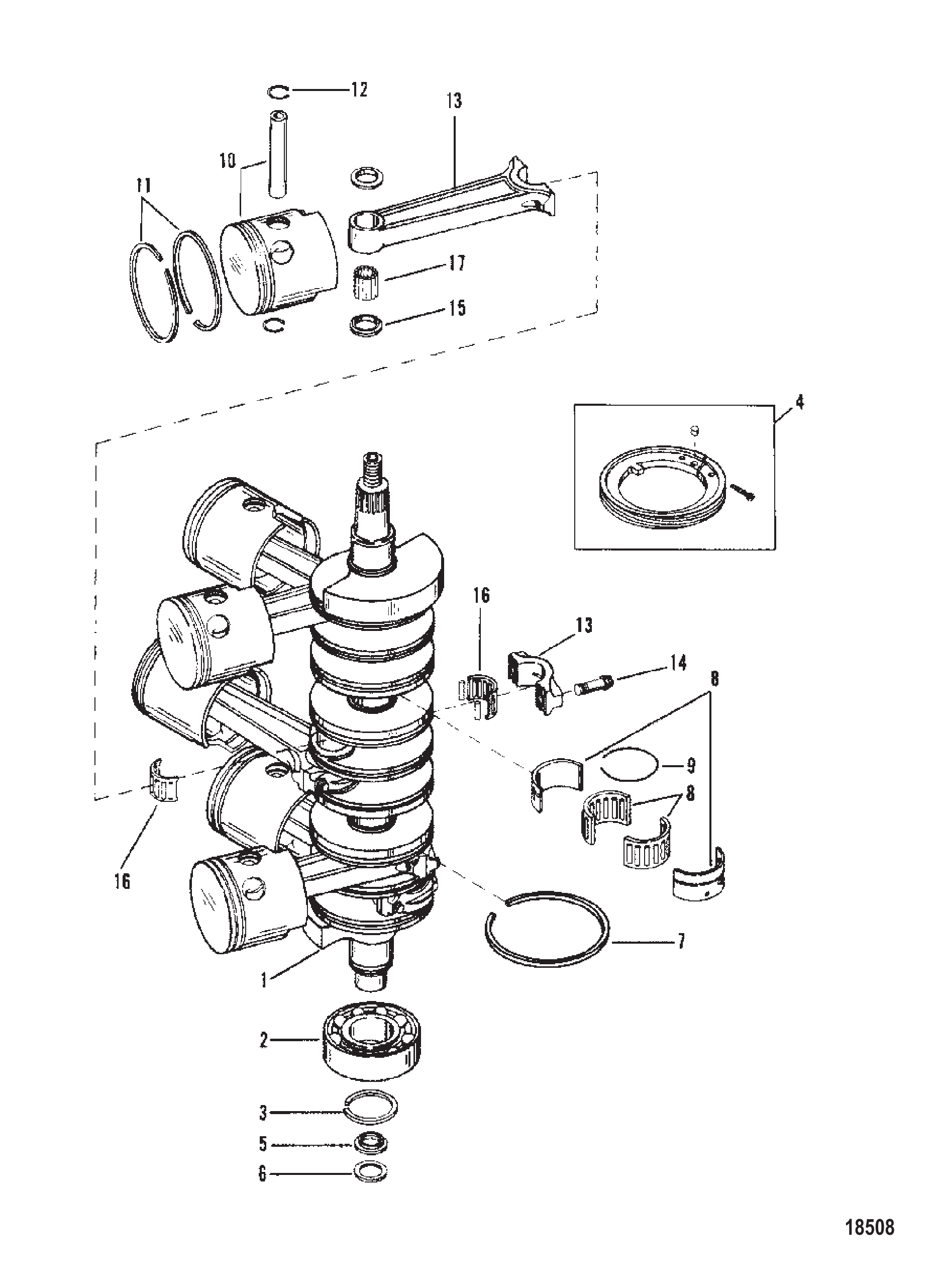曲轴、活塞与连杆 CRANKSHAFT, PISTONS AND CONNECTING RODS