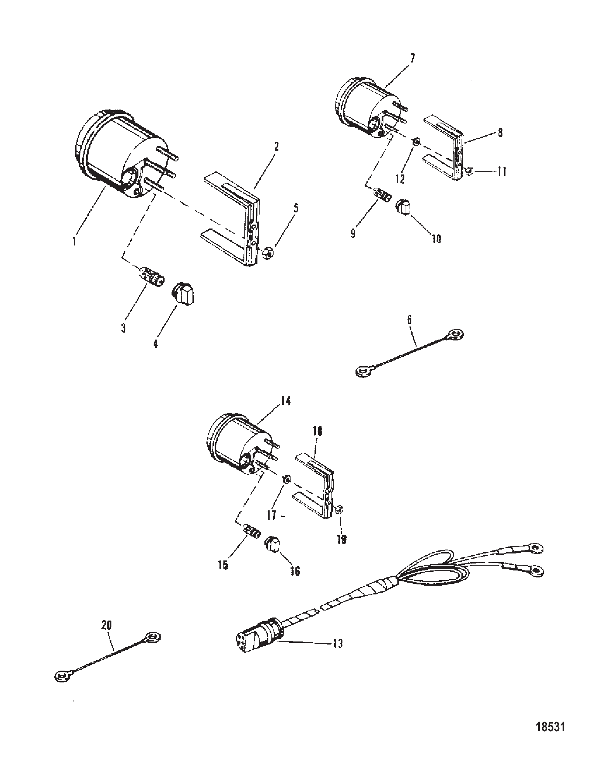 转速表、配平表、温度表 TACHOMETER, TRIM GAUGE, TEMPERATURE GAUGE