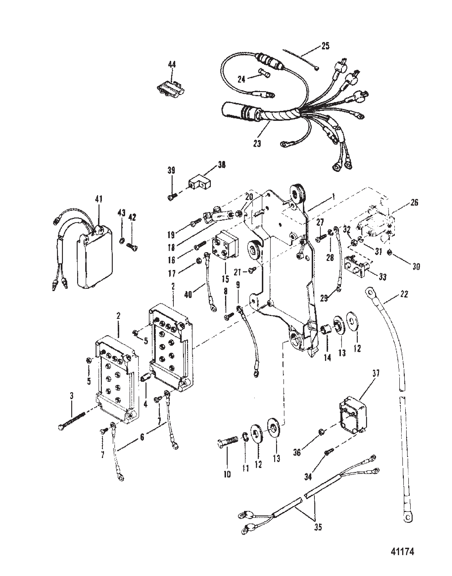 线束、启动继电器与整流器 WIRING HARNESS, STARTER SOLENOID AND RECTIFIER