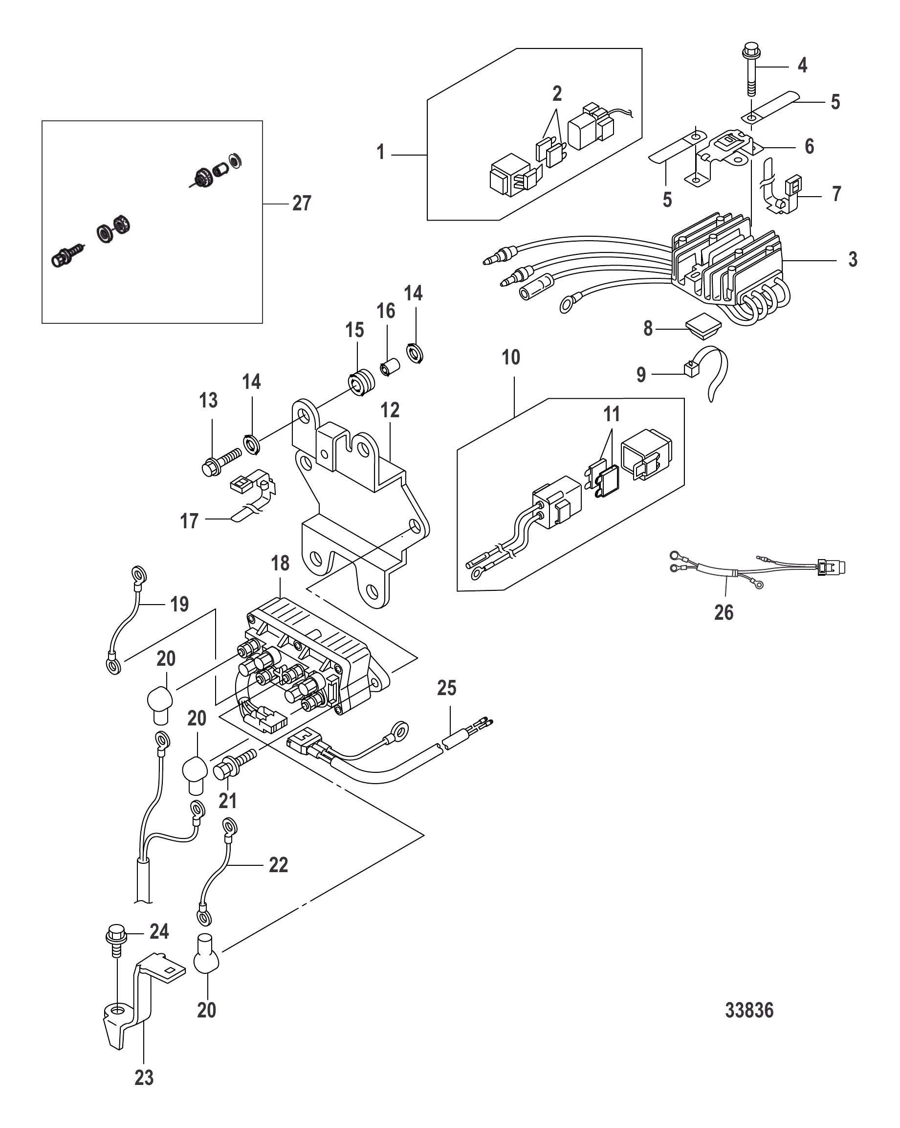 电气部件整流器（0R721383及以下） Electrical Components Rectifier - 0R721383 and Below