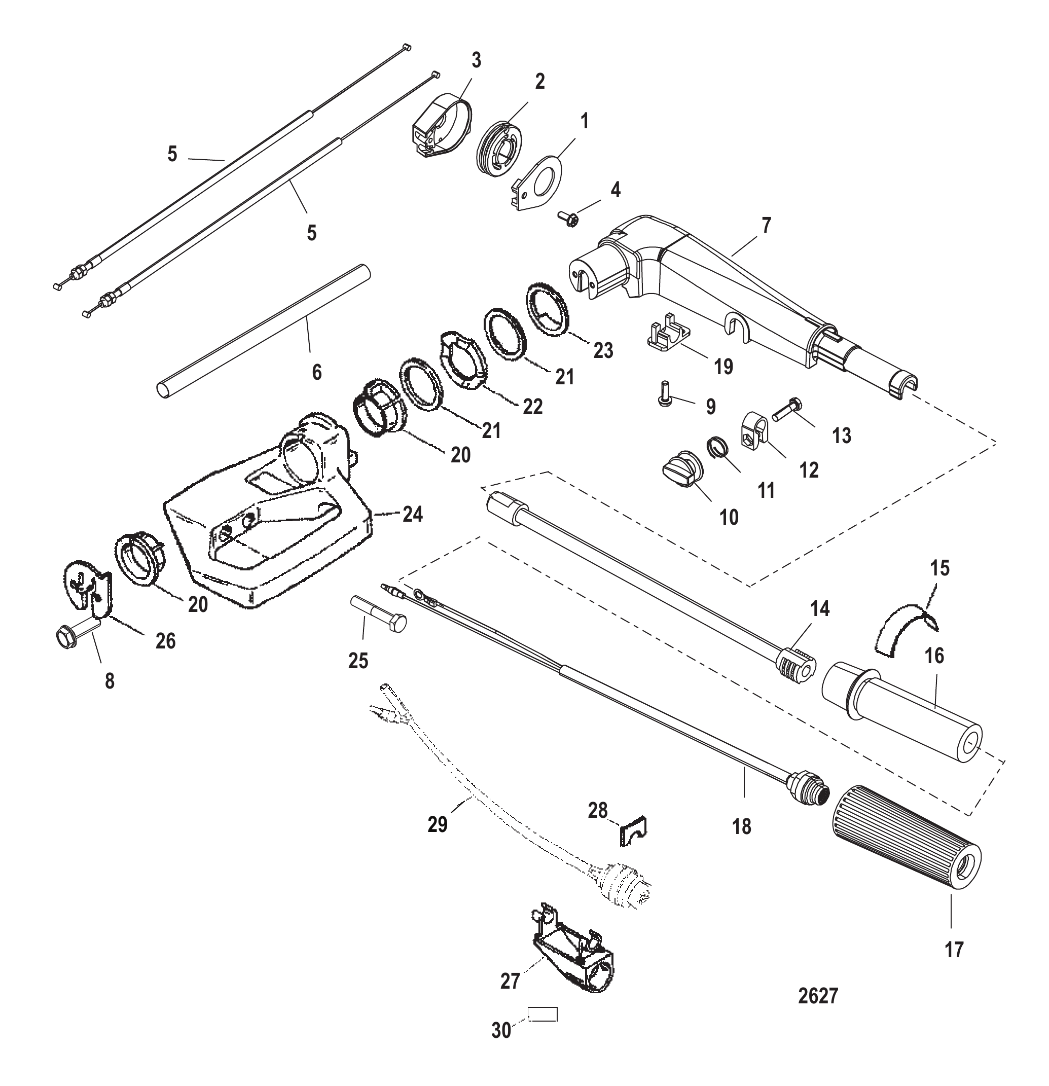 舵柄手柄 Tiller Handle