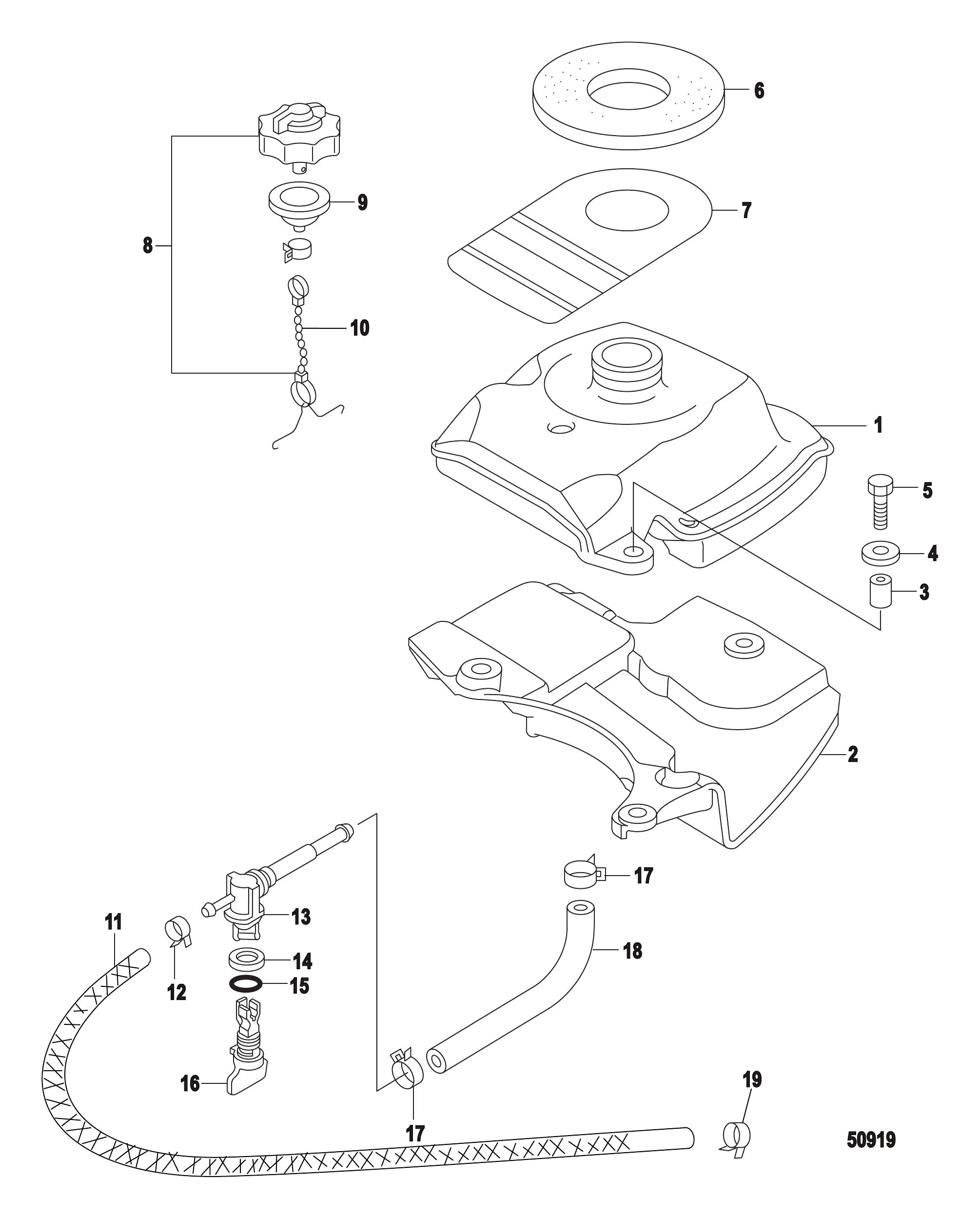 燃油箱EPA型号（序列号0R448033及以上） Fuel Tank EPA Models-Serial # 0R448033 and Up