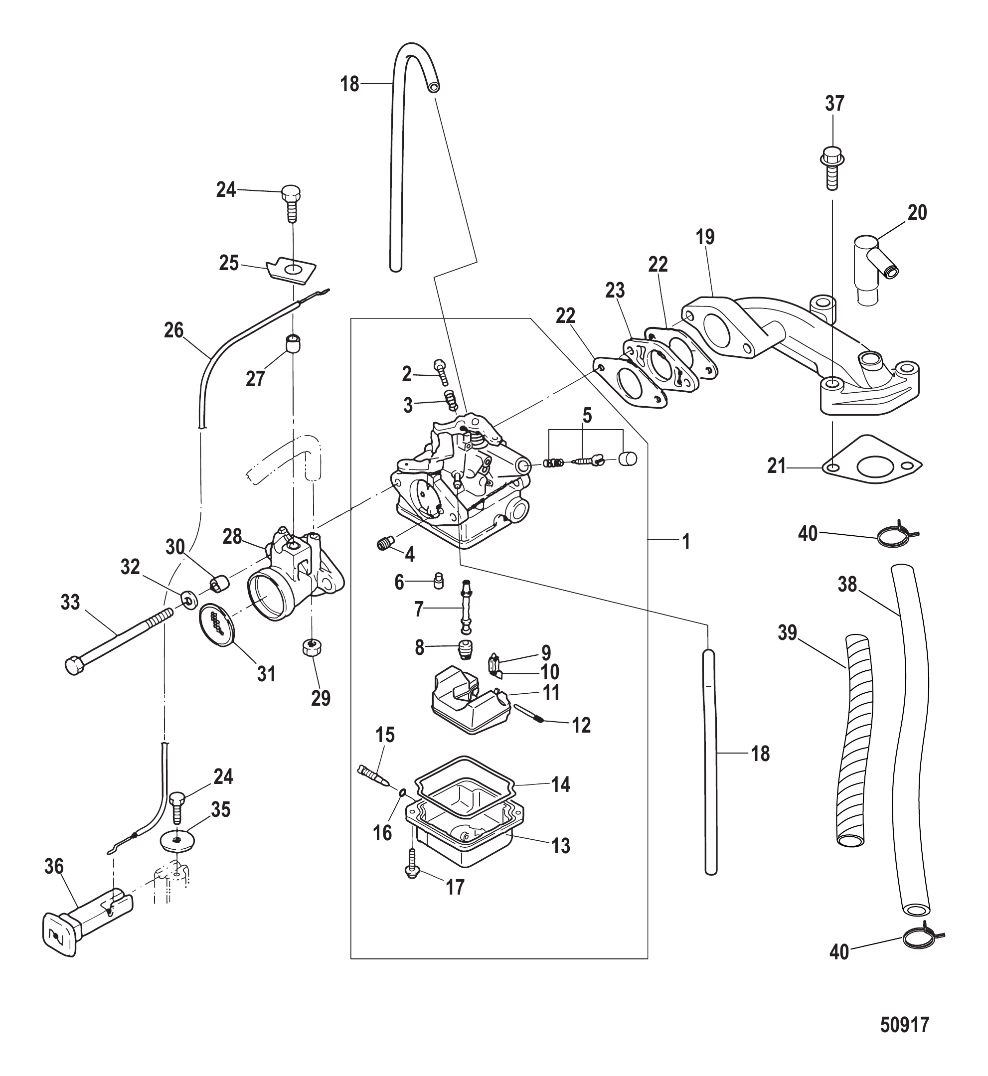 化油器EPA型号（序列号0R448033及以上） Carburetor EPA Models-Serial # 0R448033 and Up