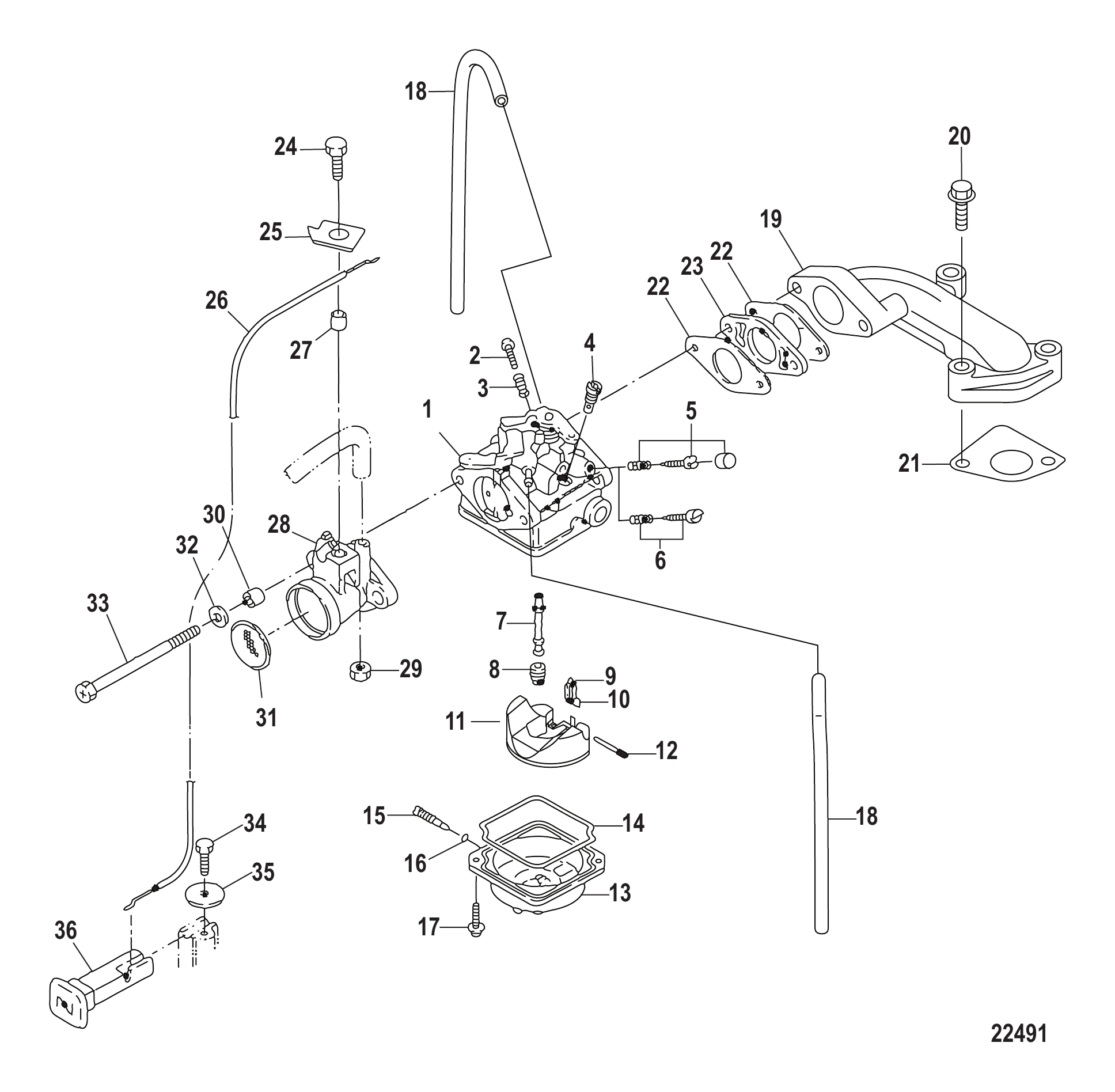 化油器全型号（序列号0R318095及以下） Carburetor All Models-Serial # 0R318095 and Below