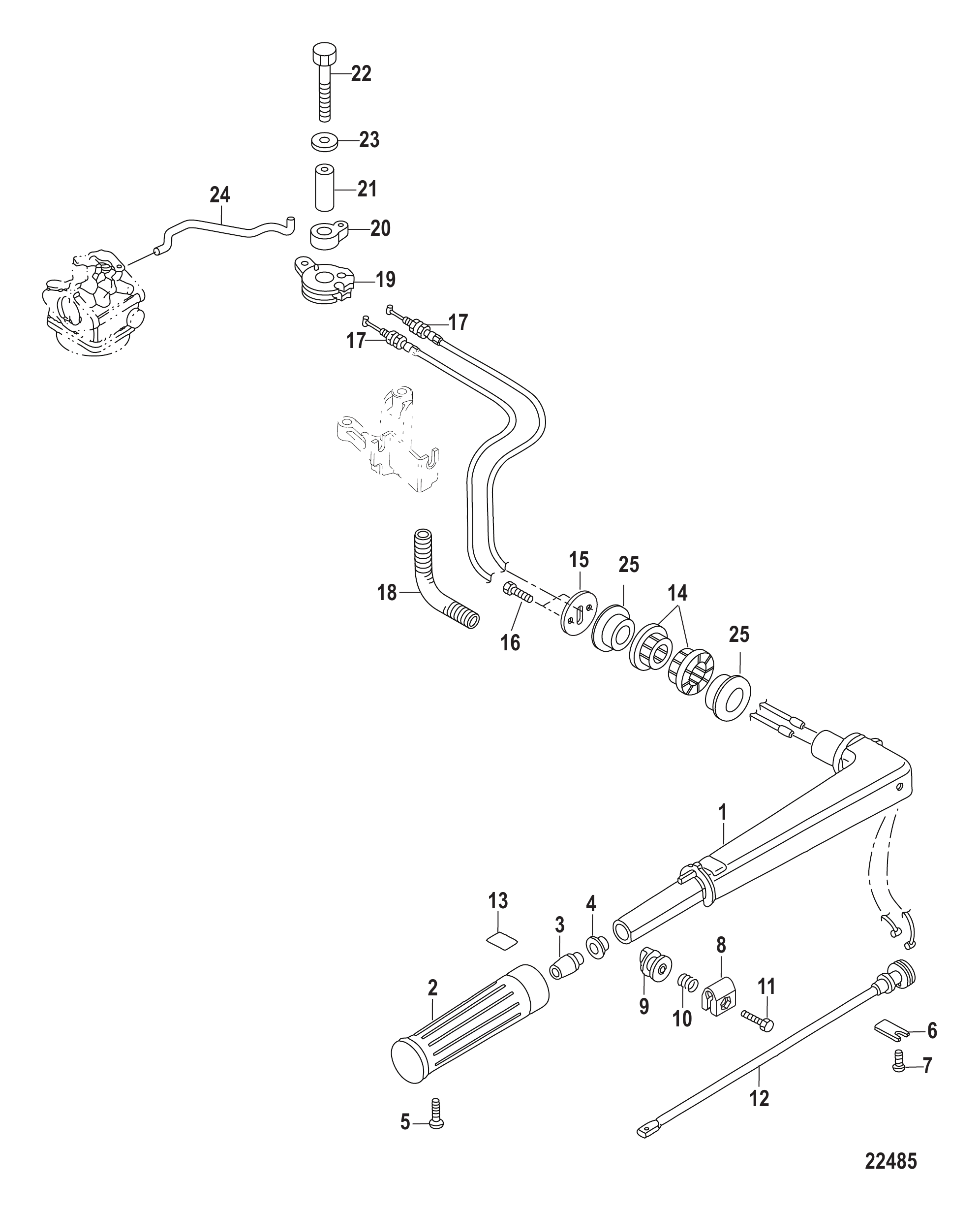 舵柄手柄 Tiller Handle