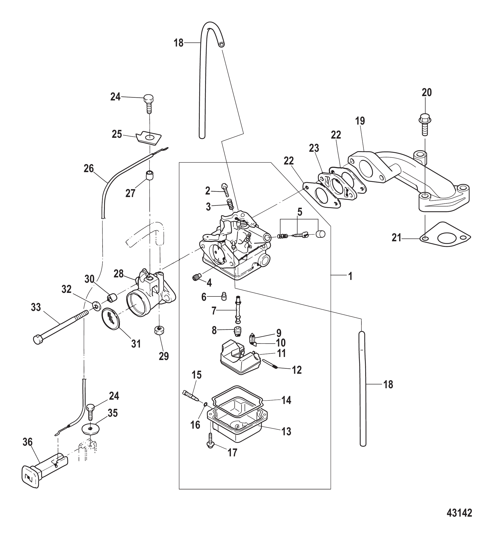 化油器全型号(序列号0R318096至0R448032) Carburetor All Models-Serial # 0R318096 Thru 0R448032