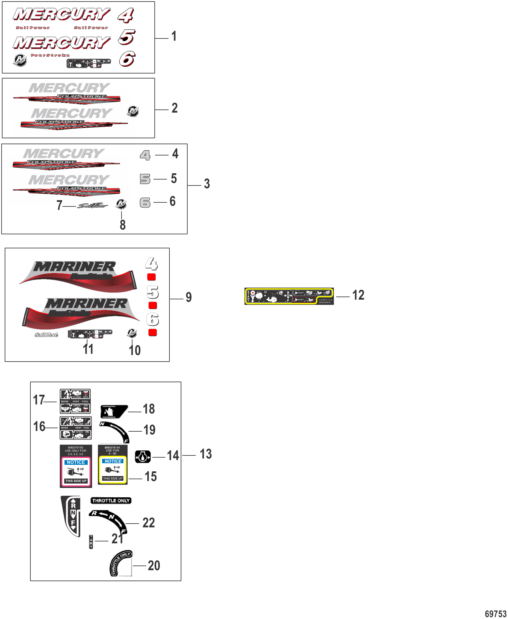 铭牌序列号0R991812及以下 Decals Serial #0R991812 and Below