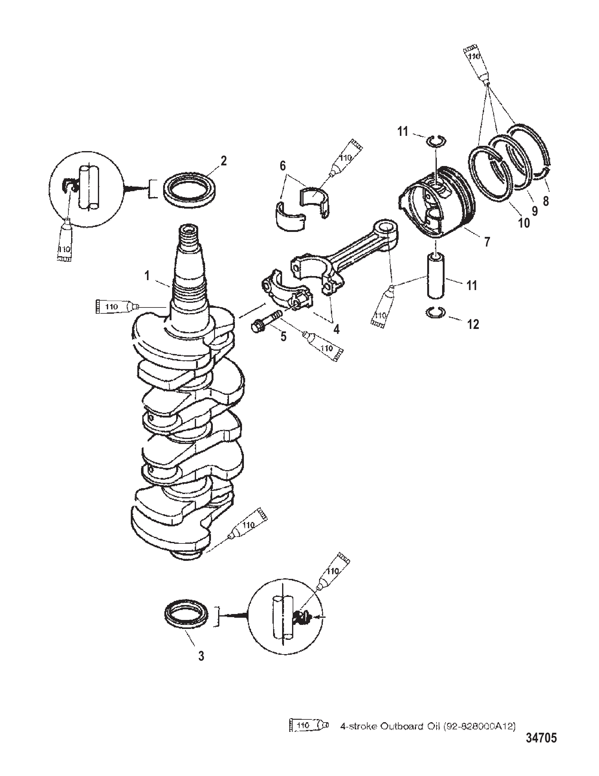 曲轴/活塞和连杆 Crankshaft/Pistons and Connecting Rods