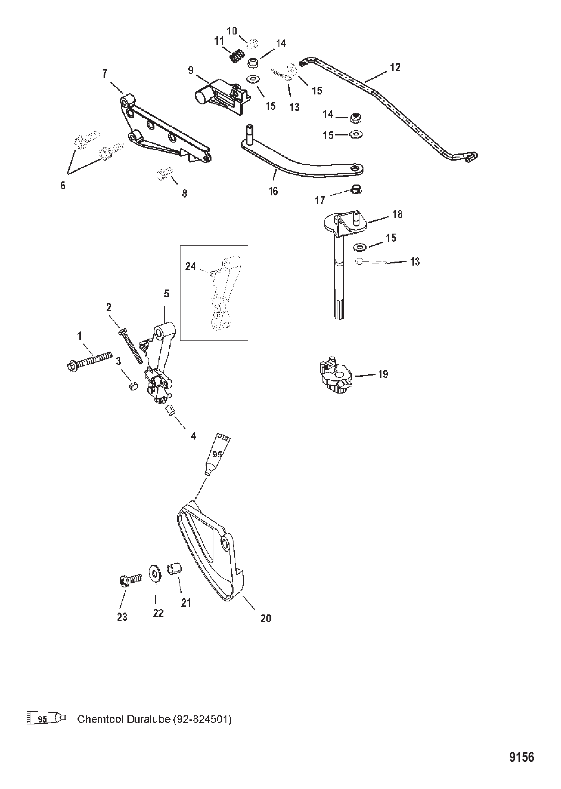 连杆机构（手动大脚型-0G960500及以上） Linkage (Manual Bigfoot-0G960500 and Up)