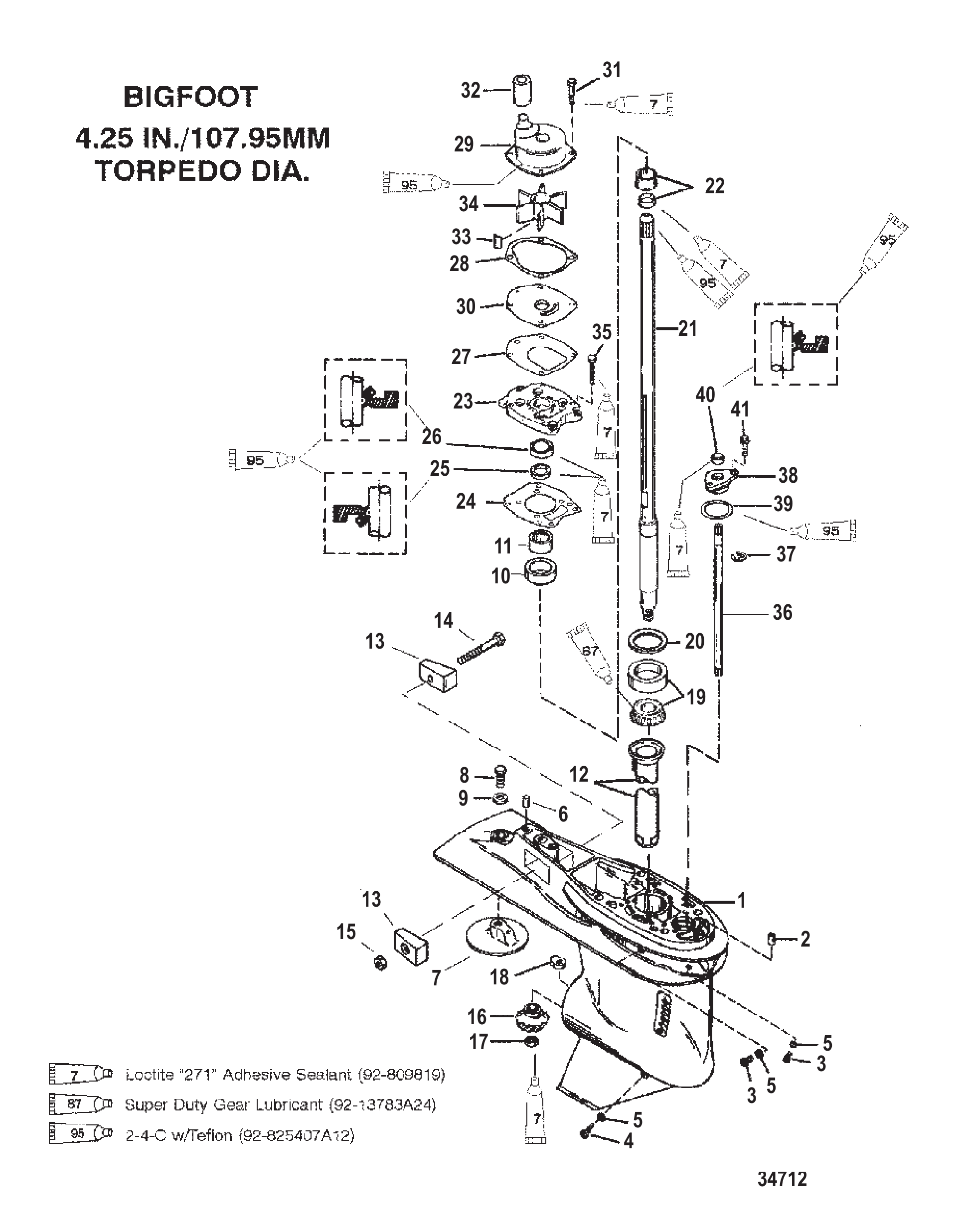 齿轮箱驱动轴 - 2.31:1传动比 - 大脚型 Gearhousing Driveshaft - 2.31:1 Gear Ratio - Bigfoot