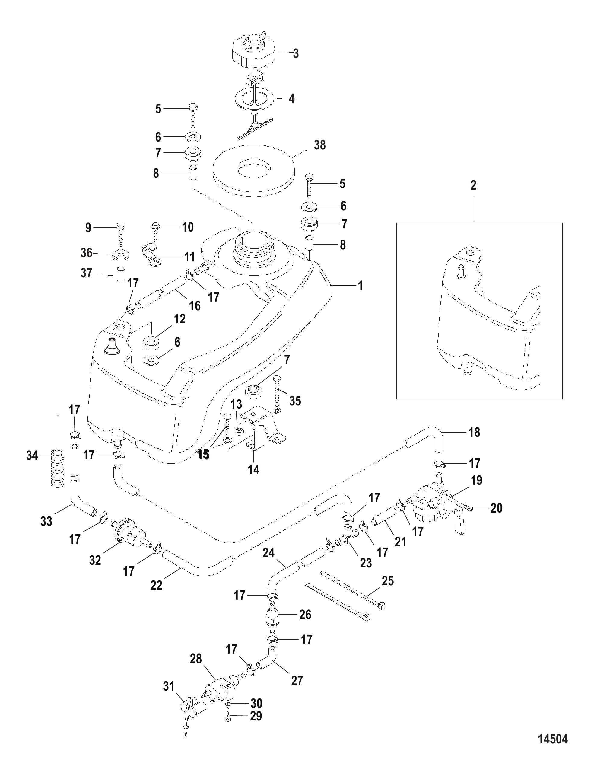4马力内置燃油箱 Integral Fuel Tank 4 Horsepower