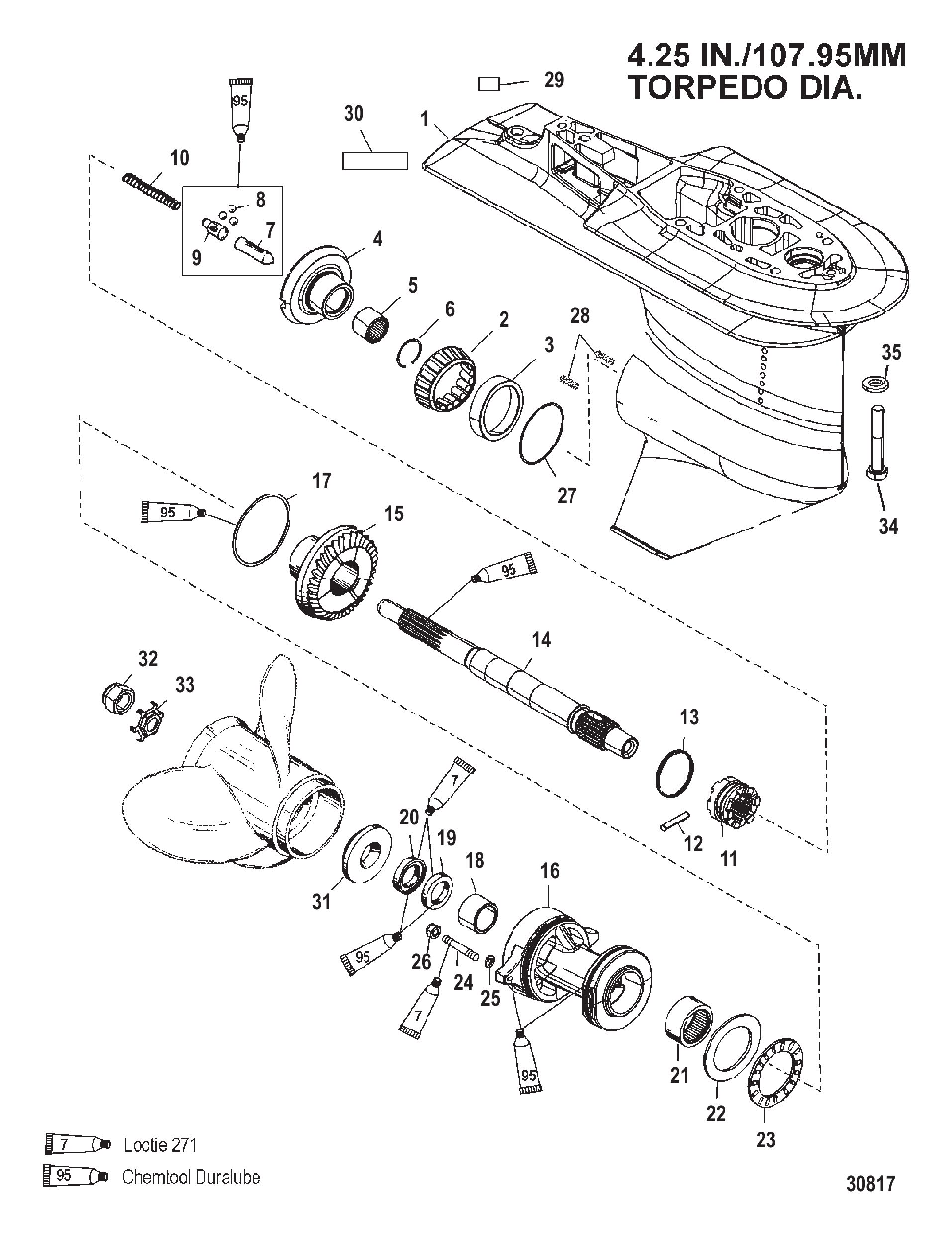 齿轮箱（螺旋桨轴）（2.31:1传动比） GEAR HOUSING (PROP SHAFT)(2.31:1 GEAR RATIO)