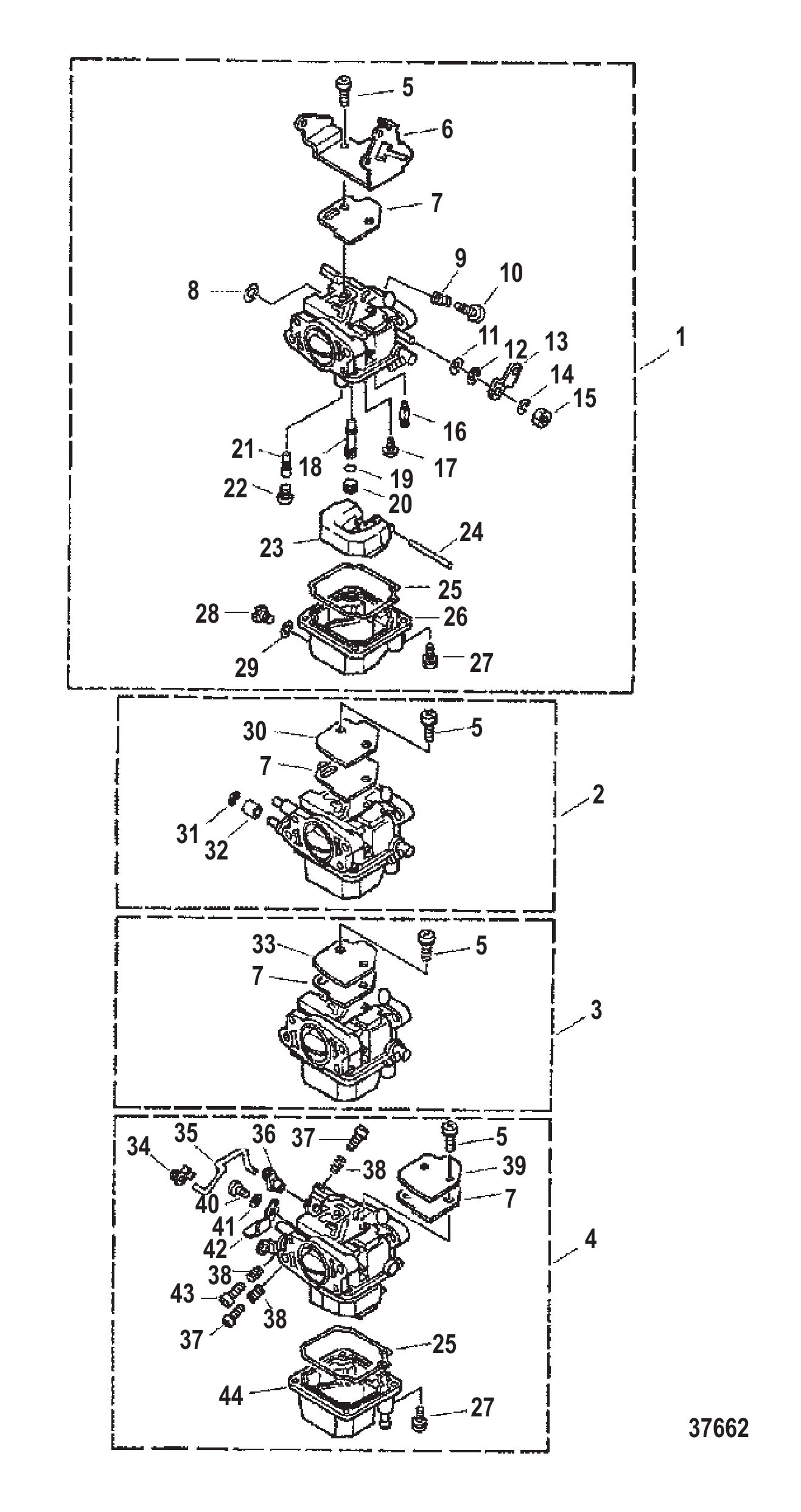 化油器（不可调导向螺丝） CARBURETOR (NON-ADJUSTABLE PILOT SCREW)