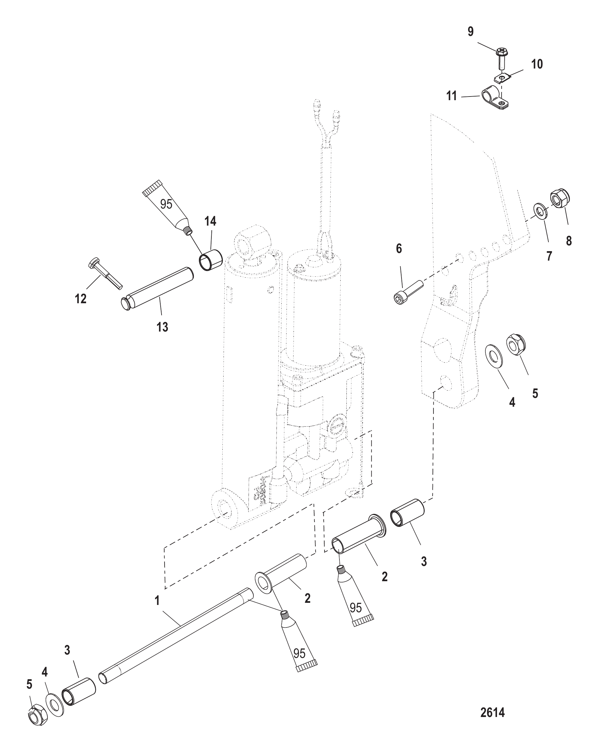 动力配平安装件（非大脚型） Power Trim Mounting (Non-Bigfoot)