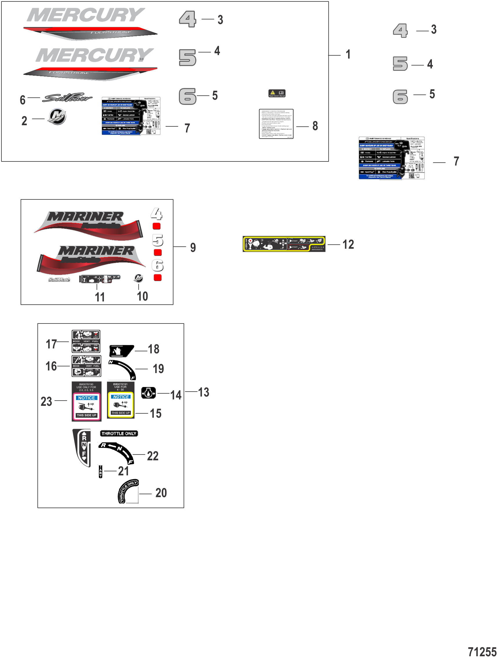 贴花(序列号0R991813及以上) Decals Serial #0R991813 and Above