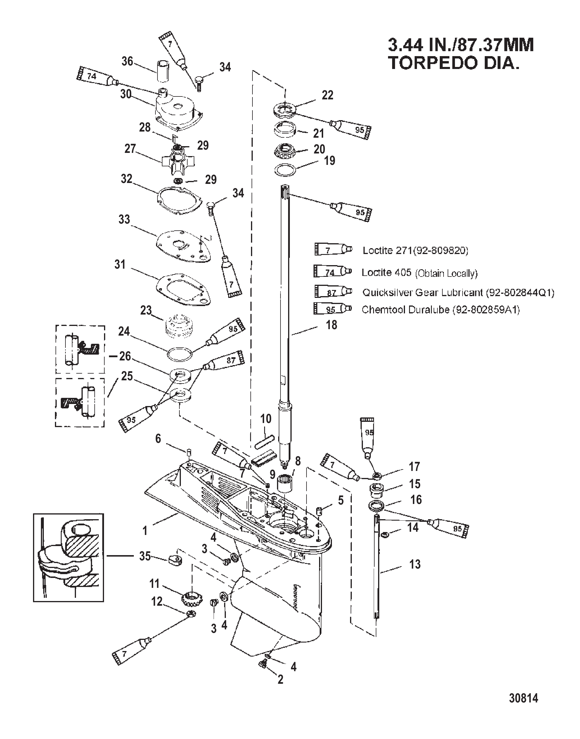 齿轮箱(驱动轴)(1.83:1传动比) GEAR HOUSING (DRIVESHAFT)(1.83:1 GEAR RATIO)