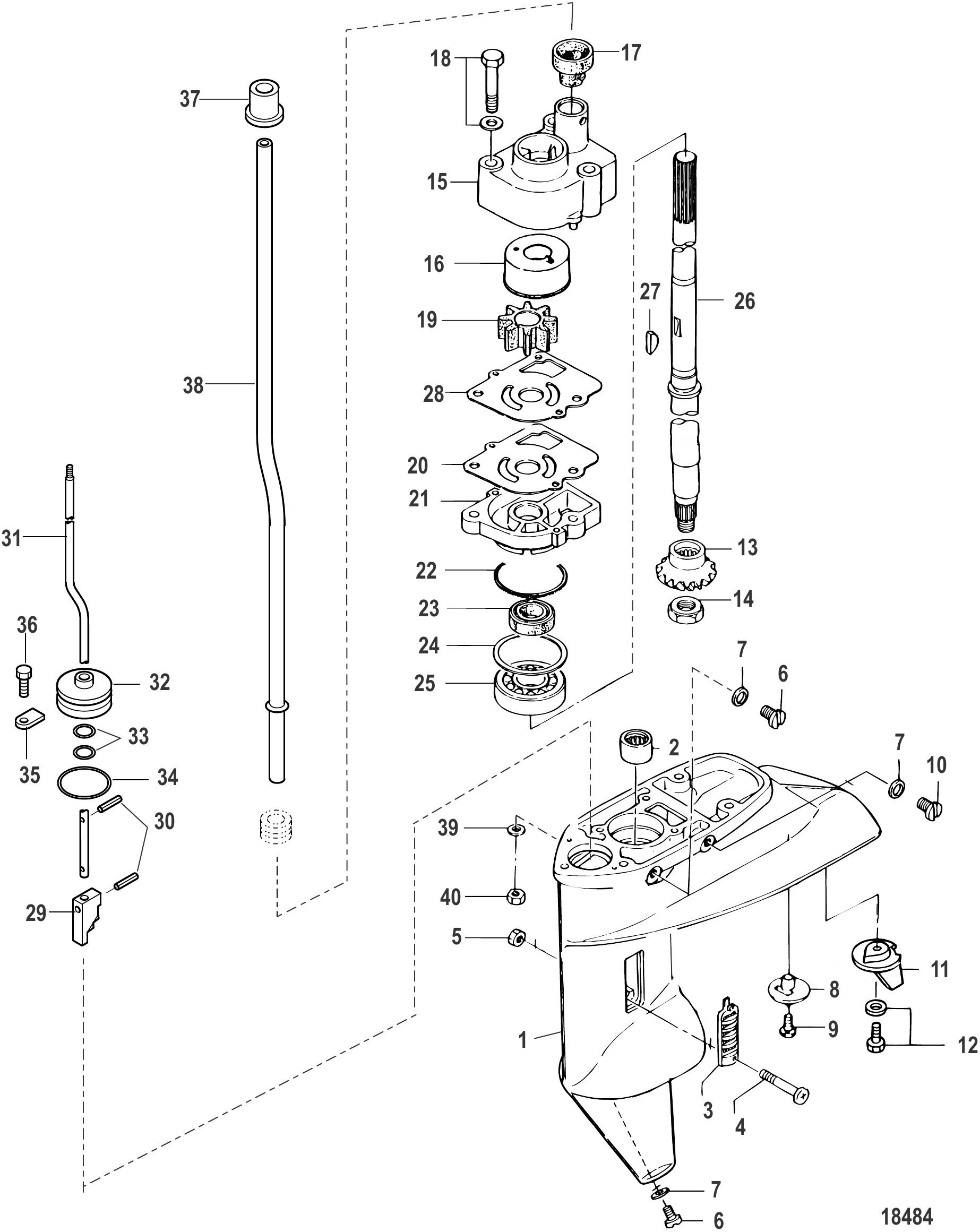 Gear Housing Driveshaft - Command Thrust
