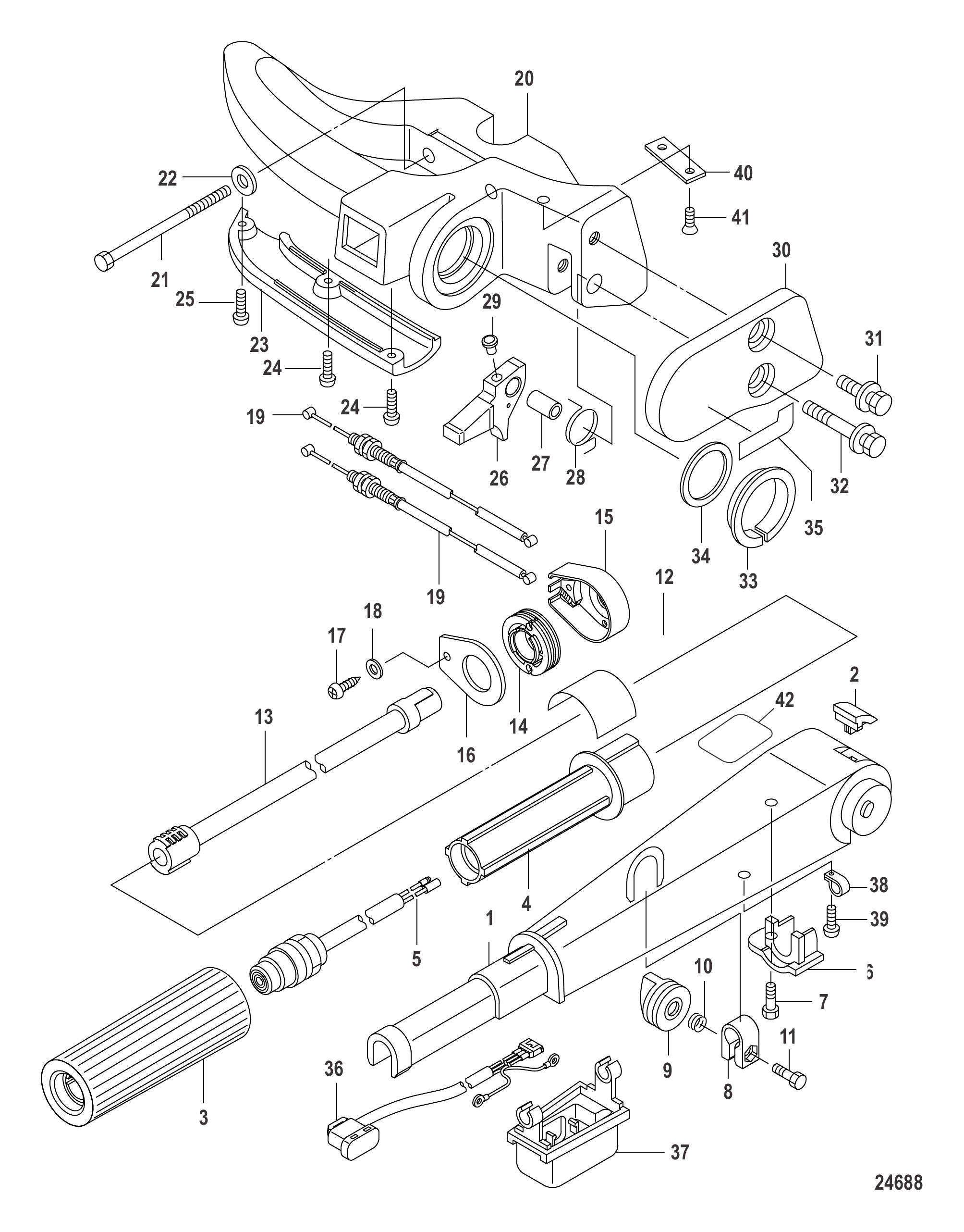 舵柄手柄 Tiller Handle