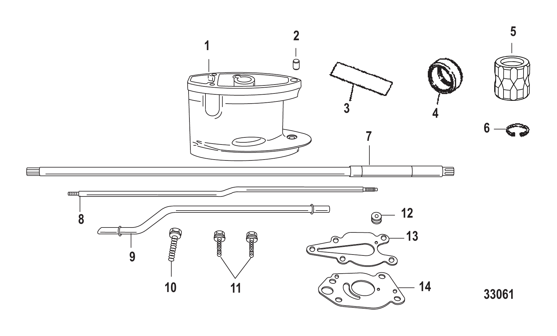 延长套件-驱动轴壳体（828032A1/A2） Extension Kit-Driveshaft Housing (828032A1/A2)