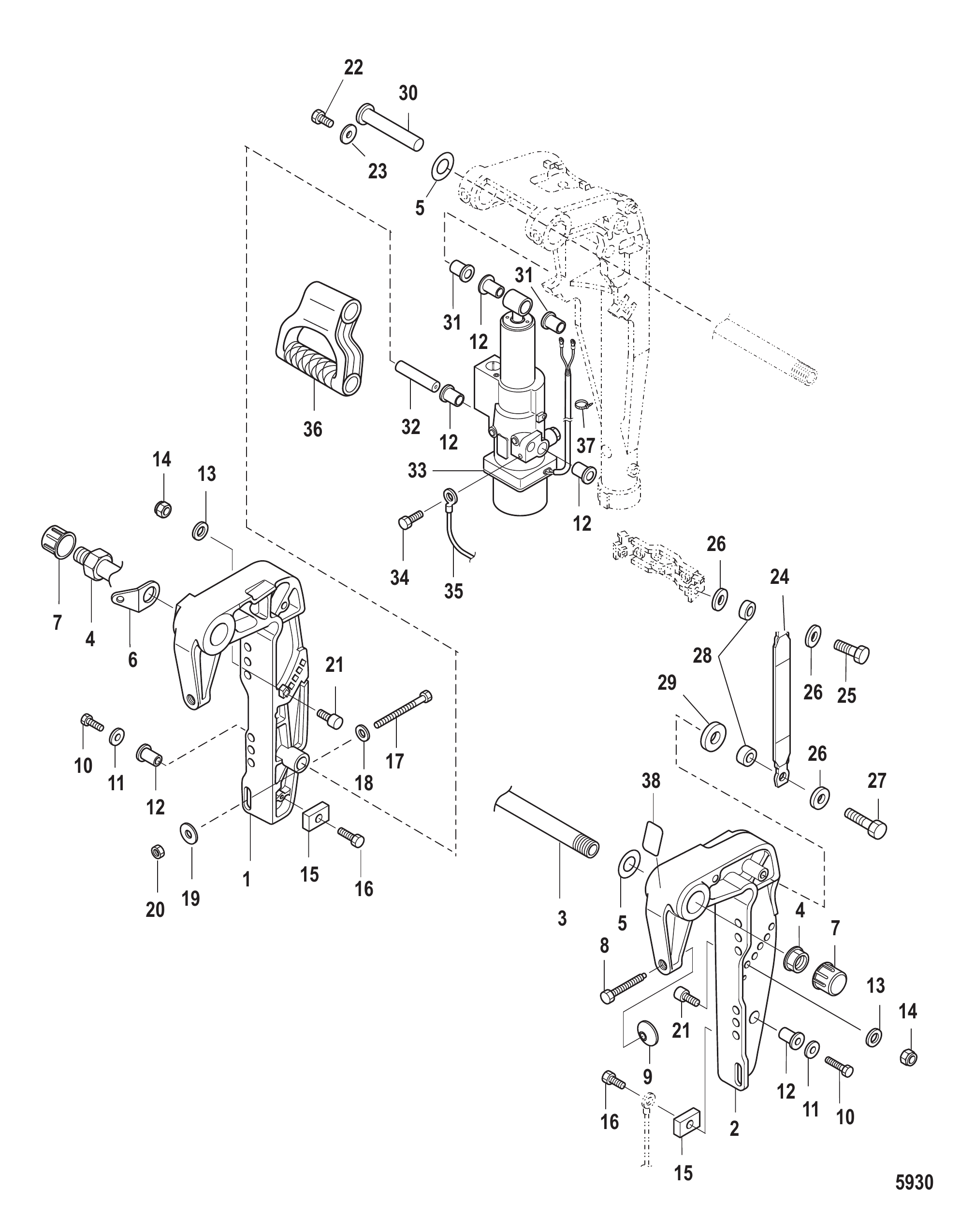 动力倾斜夹紧支架 Clamp Brackets Power Tilt