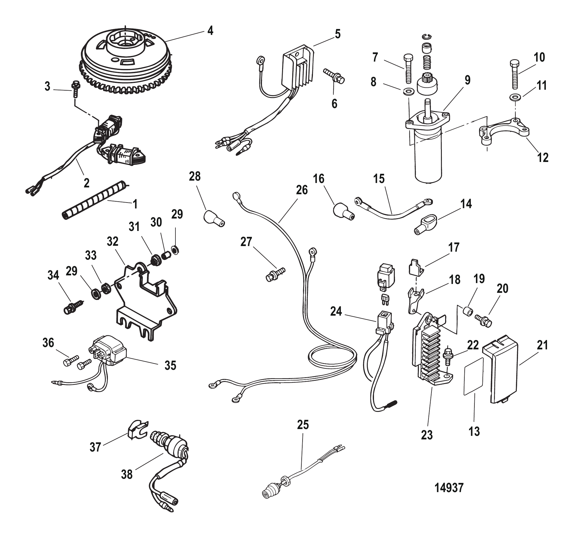 电启动转换套件895298A01 Electric Start Conversion Kit 895298A01