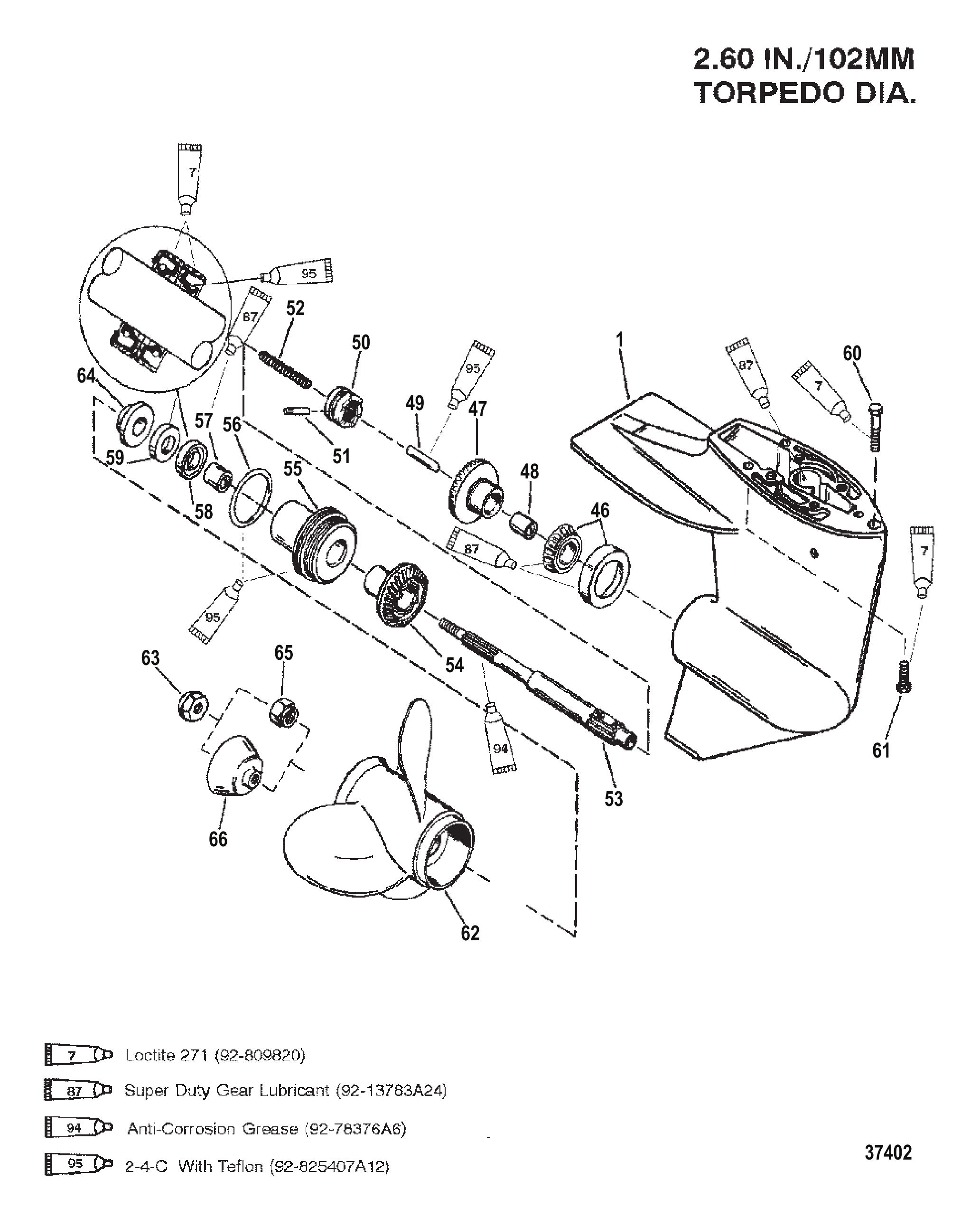 齿轮箱(螺旋桨轴)(2.00:1齿轮比) GEAR HOUSING (PROPELLER SHAFT)(2.00:1 GEAR RATIO)
