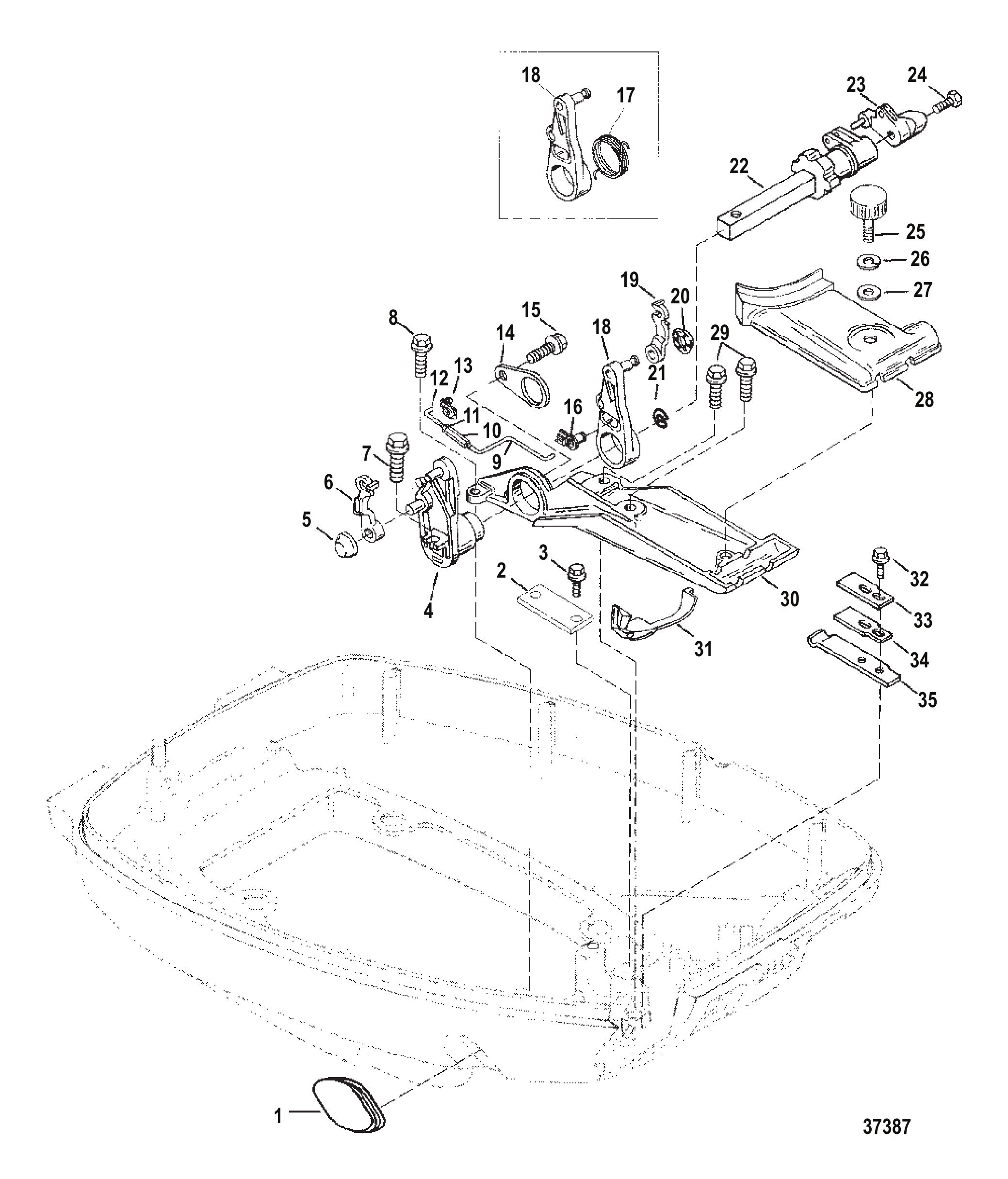 油门联动装置(电动遥控) THROTTLE LINKAGE (ELECTRIC-REMOTE CONTROL)