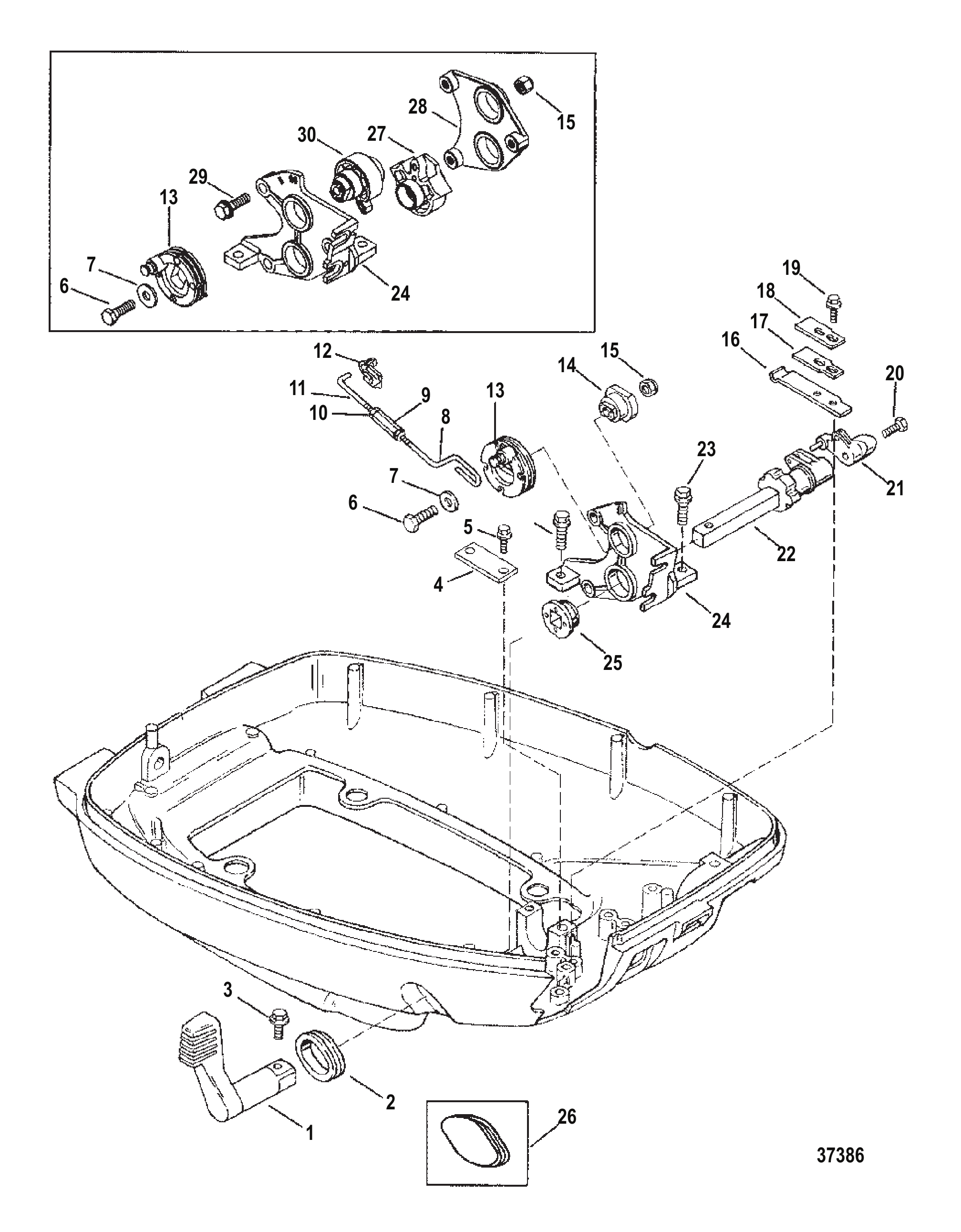 油门联动装置(手动) THROTTLE LINKAGE (MANUAL)