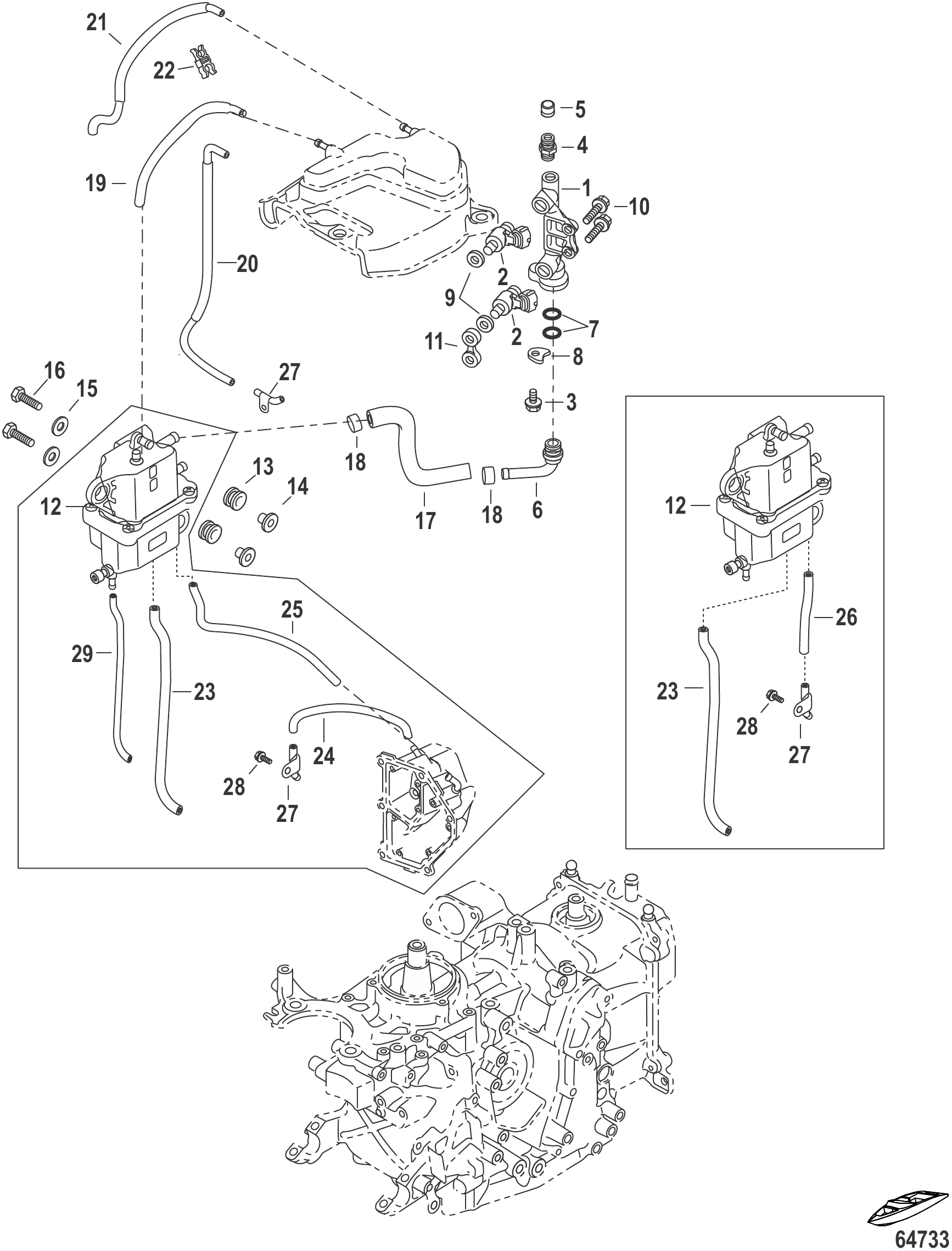 燃油轨与蒸汽分离器 Fuel Rail and Vapor Separator