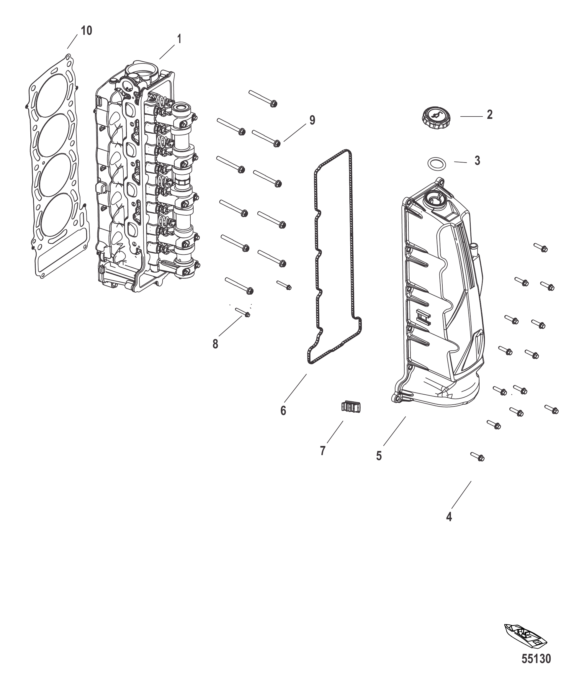 气缸盖与凸轮轴盖 Cylinder Head and Camshaft Cover