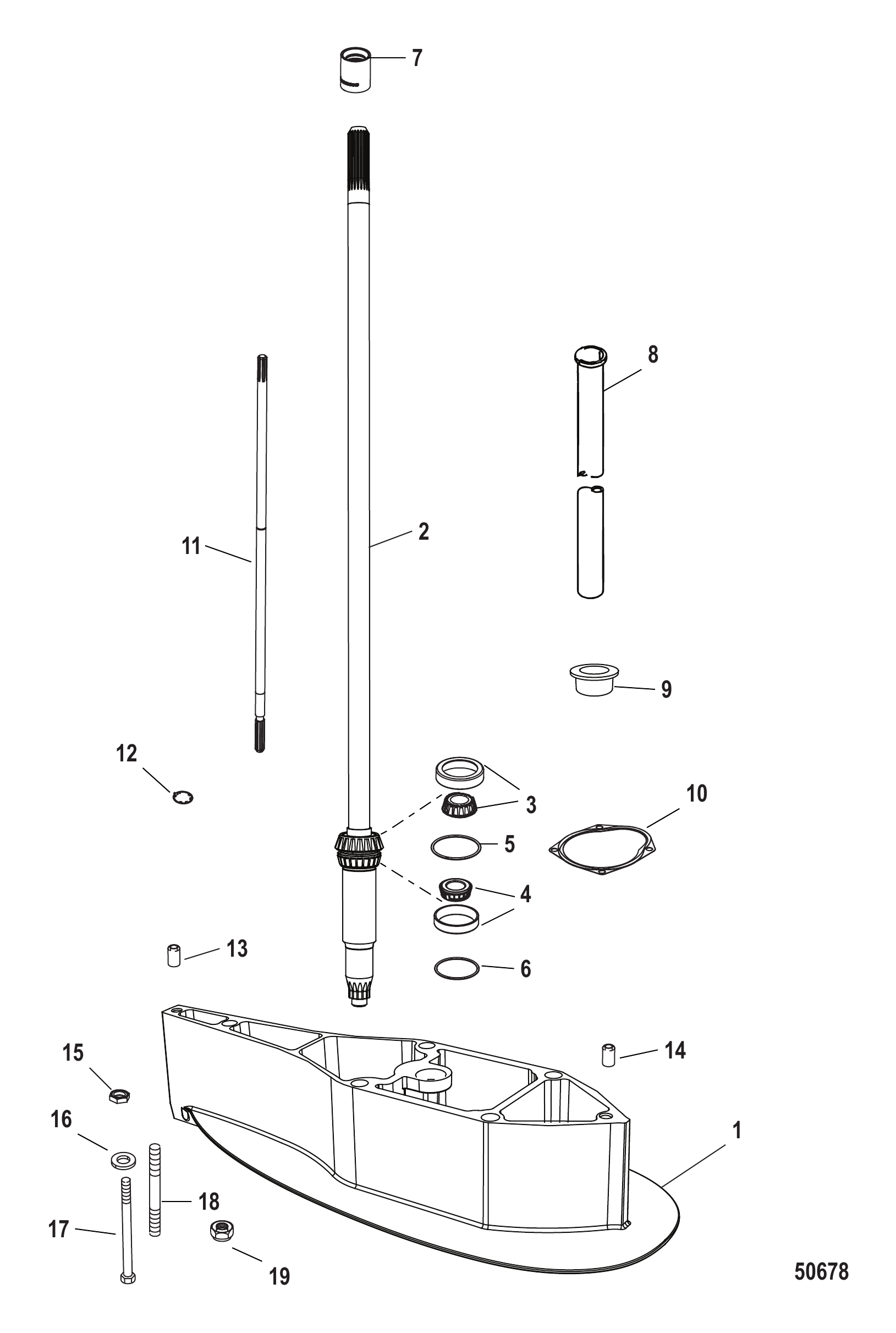 标准驱动轴壳体延长套件 Driveshaft Housing Extension Kit Standard