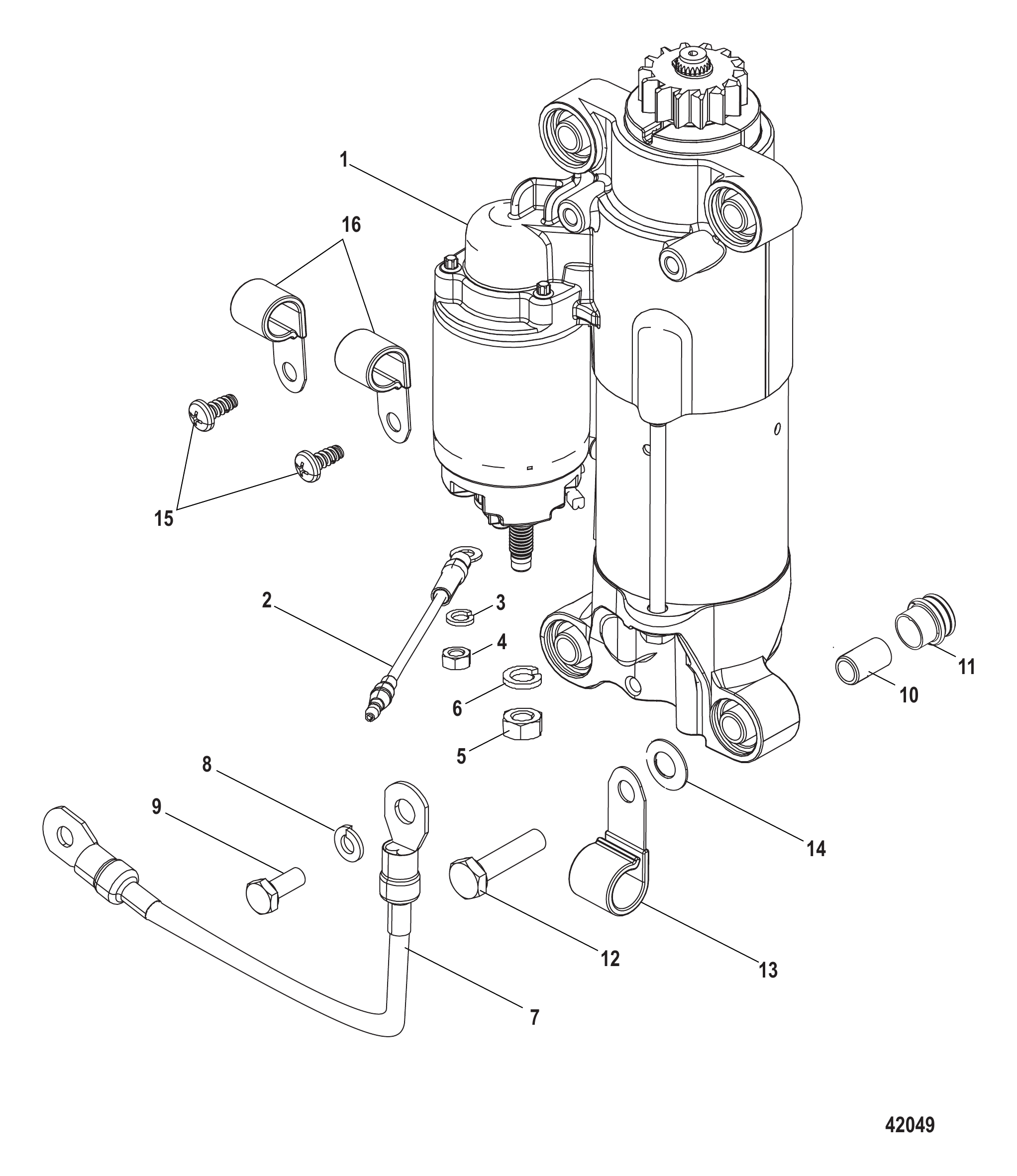 启动电机 1B759588及以上 Starter Motor 1B759588 and Up