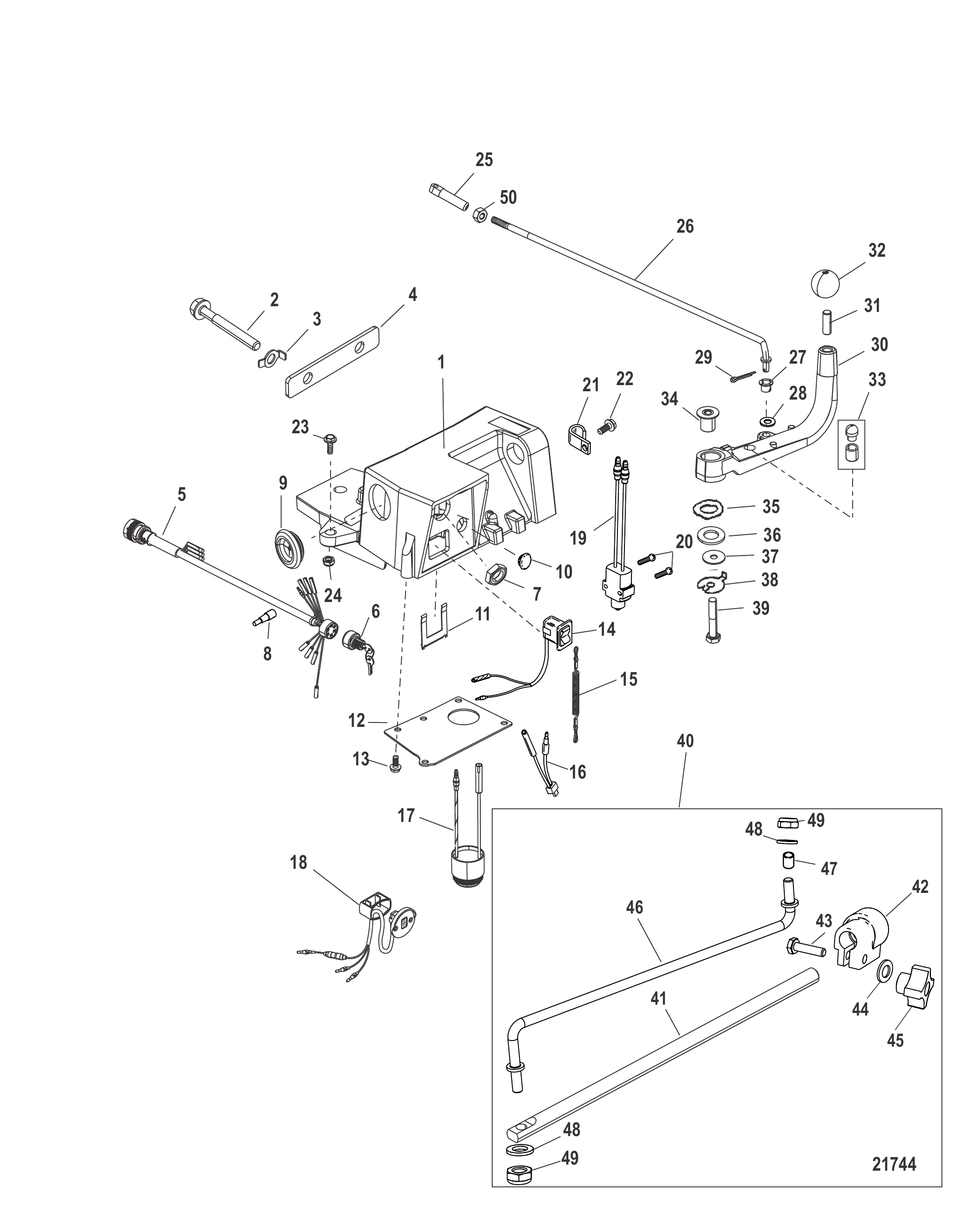 转向手柄套件组件 816366A52 Steering Handle Kit Components 816366A52