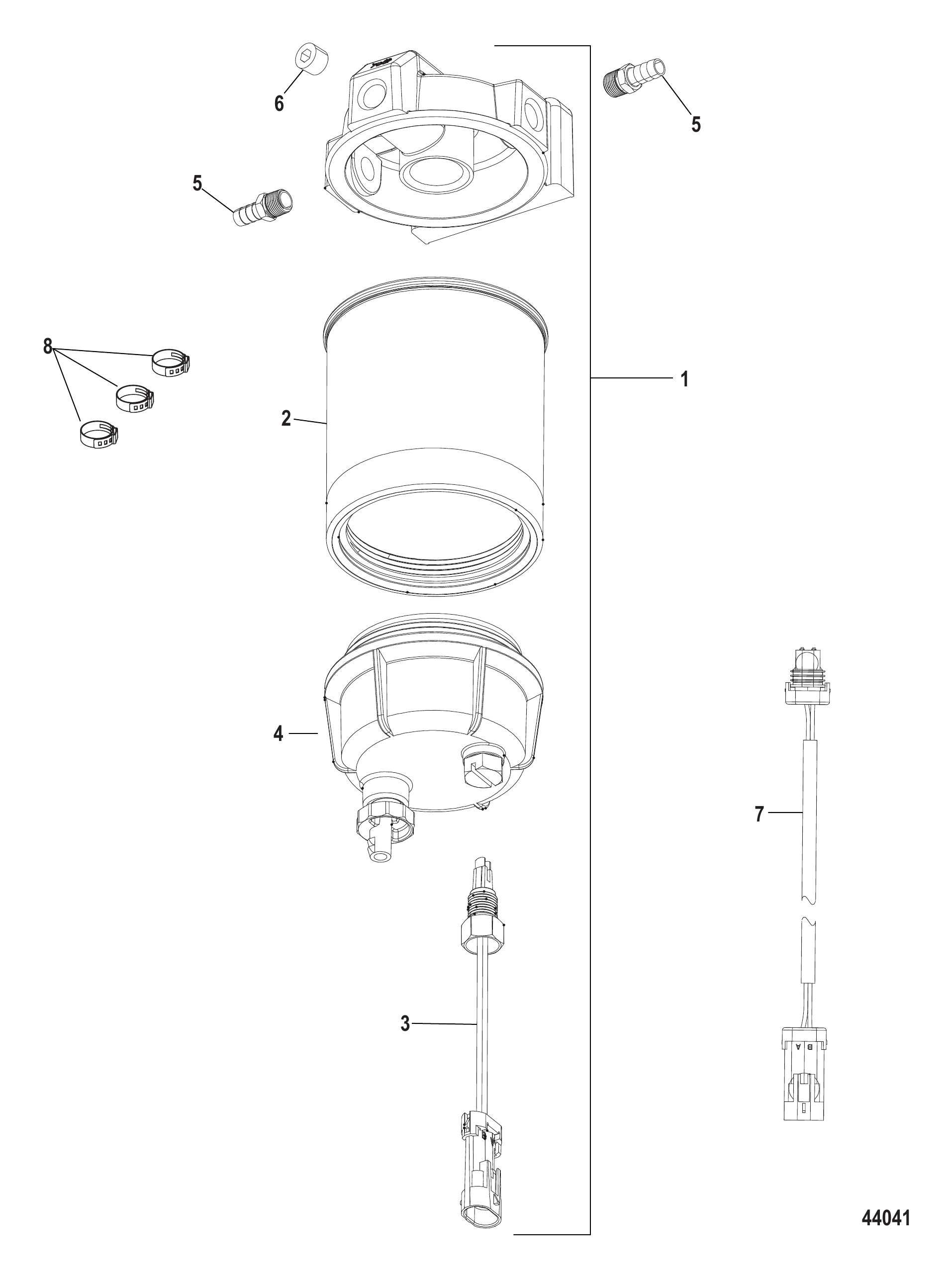 水分离器滤芯套件 8M0046336 Water Separator Filter Kit 8M0046336