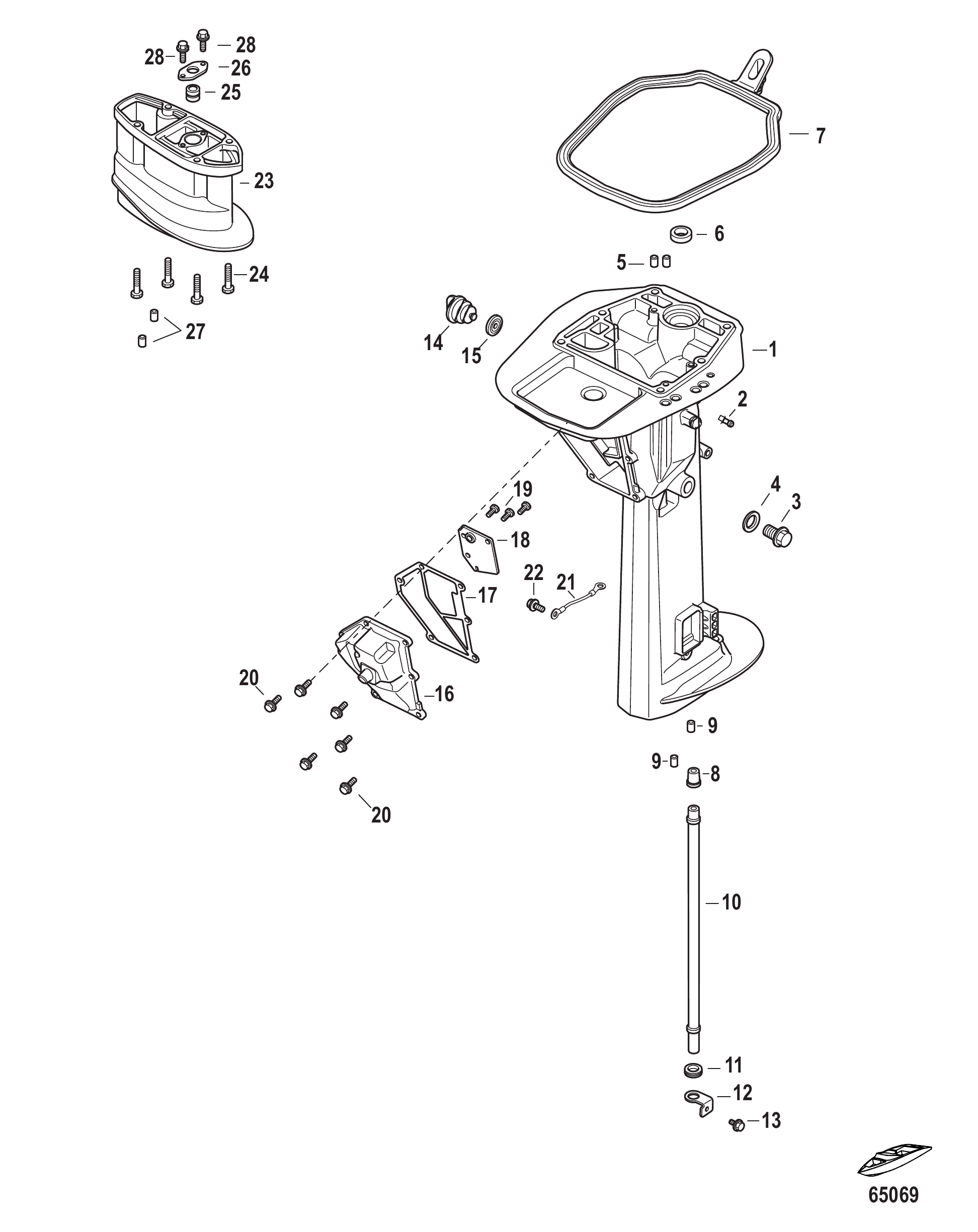 Driveshaft Housing Serial # 1R029248 and Up
