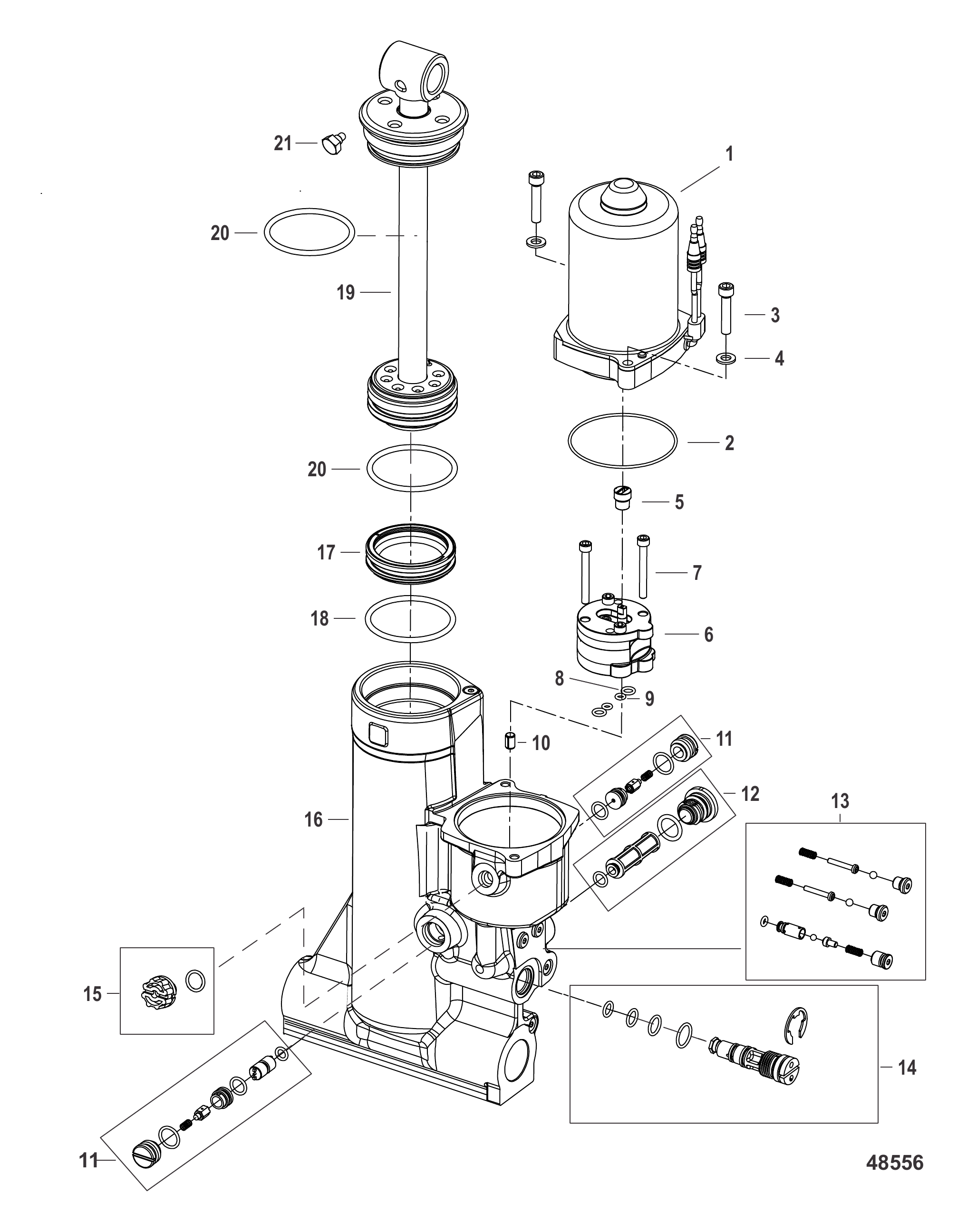 动力升降总成组件 Power Trim Assembly Components