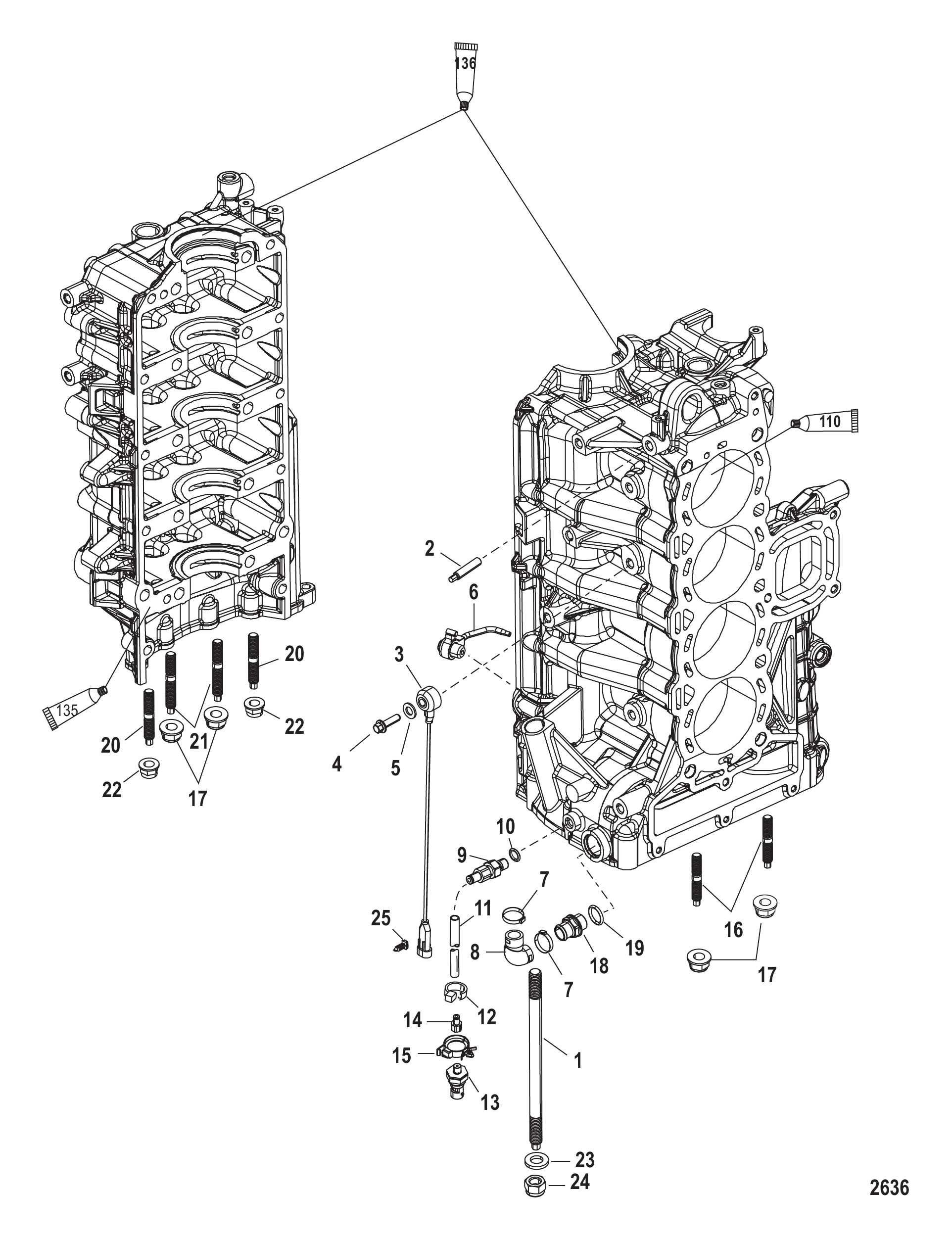 左舷气缸体组件 Port Cylinder Block Components