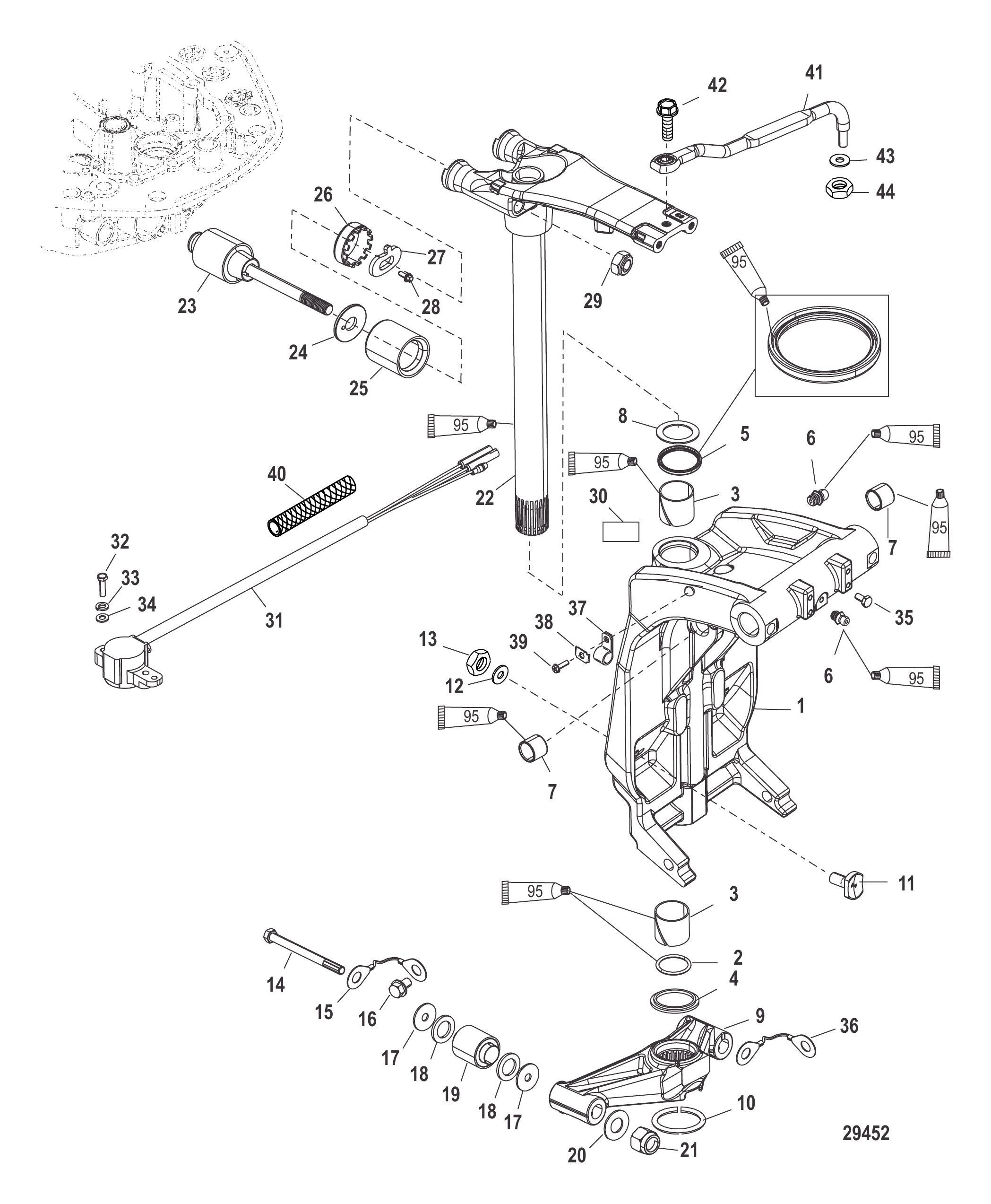旋转支架与转向臂 Swivel Bracket and Steering Arm