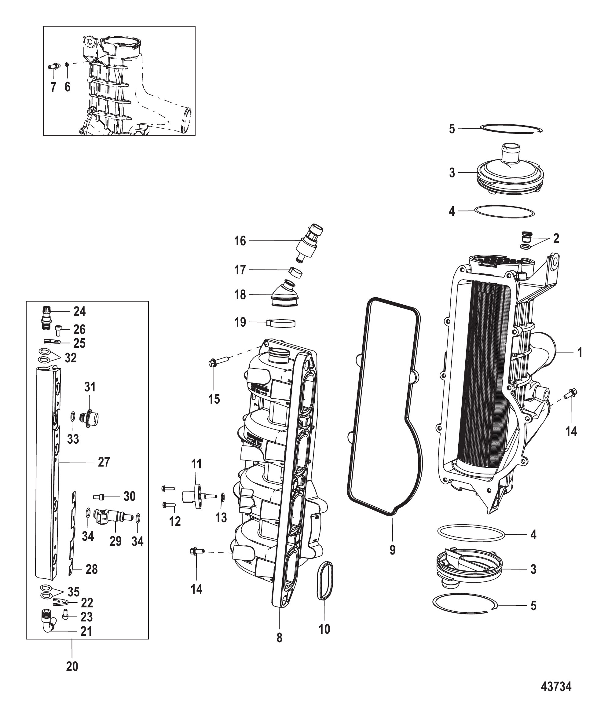 增压冷却器/进气歧管（二代）端盖可维修 Charge Cooler/Intake Manifold (Gen II) End Cap Serviced