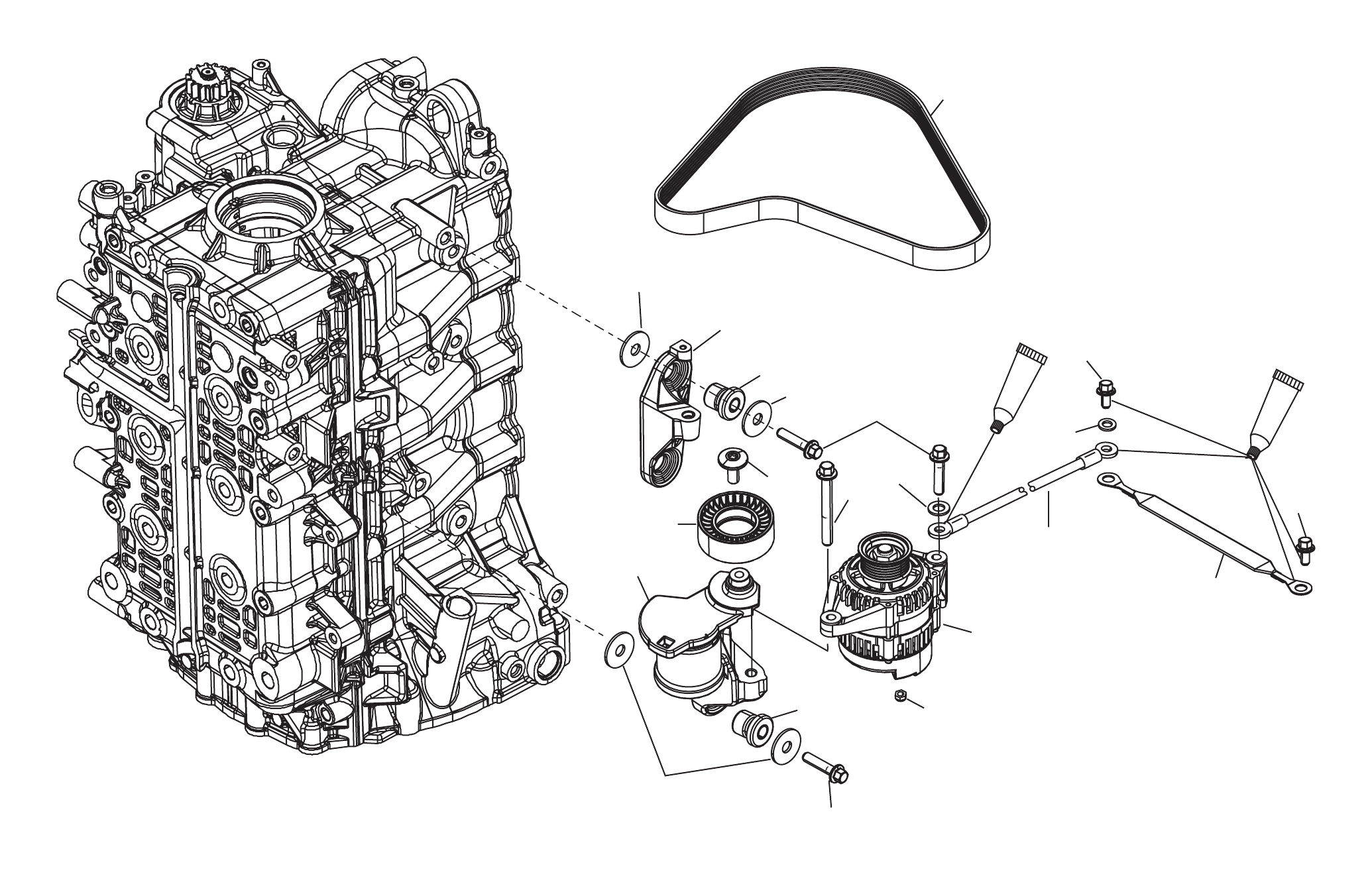 发电机/皮带张紧器安装座 Alternator/Belt Tensioner Mounting