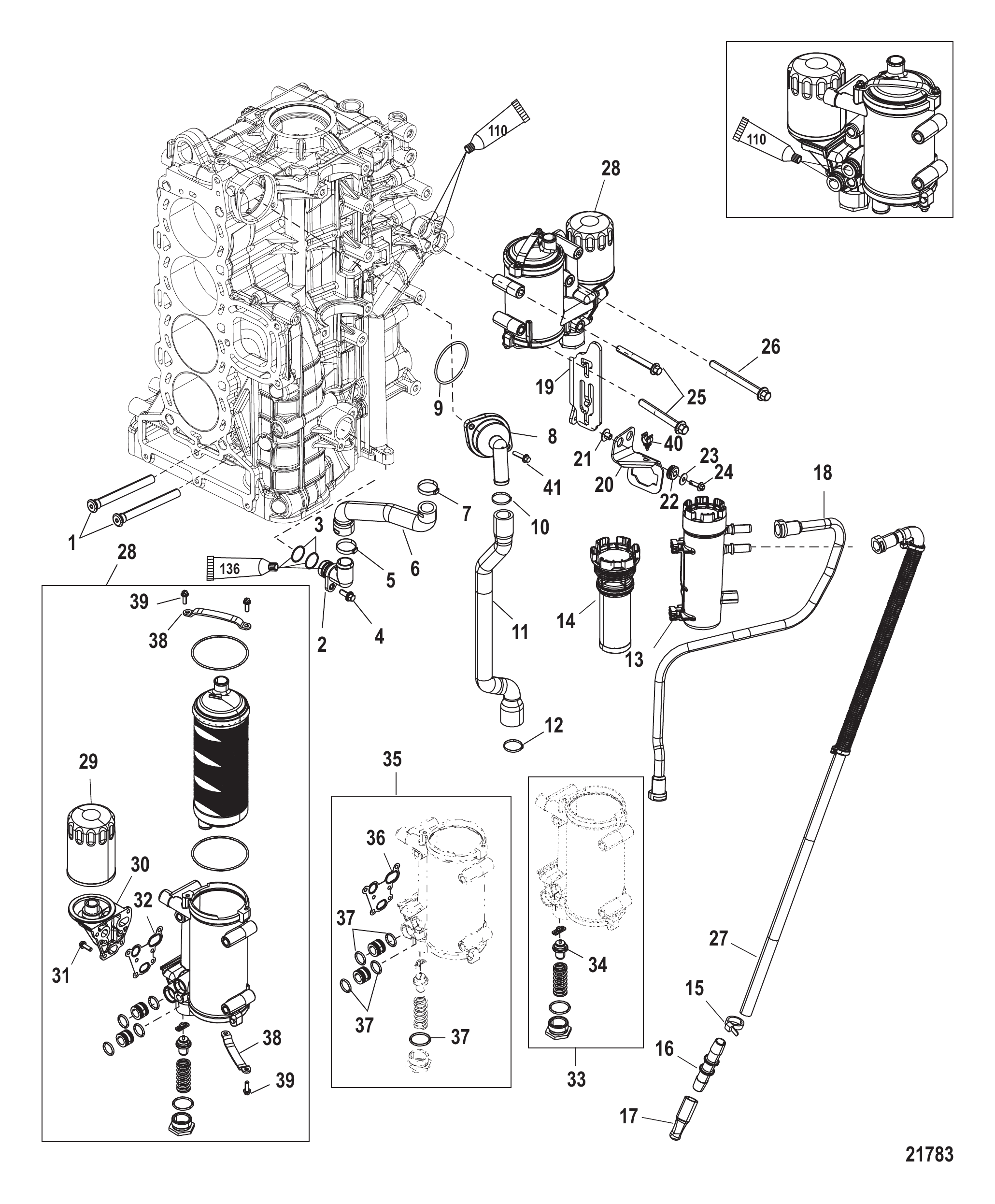 右舷气缸体/机油冷却器 Starboard Cylinder Block/Oil Cooler