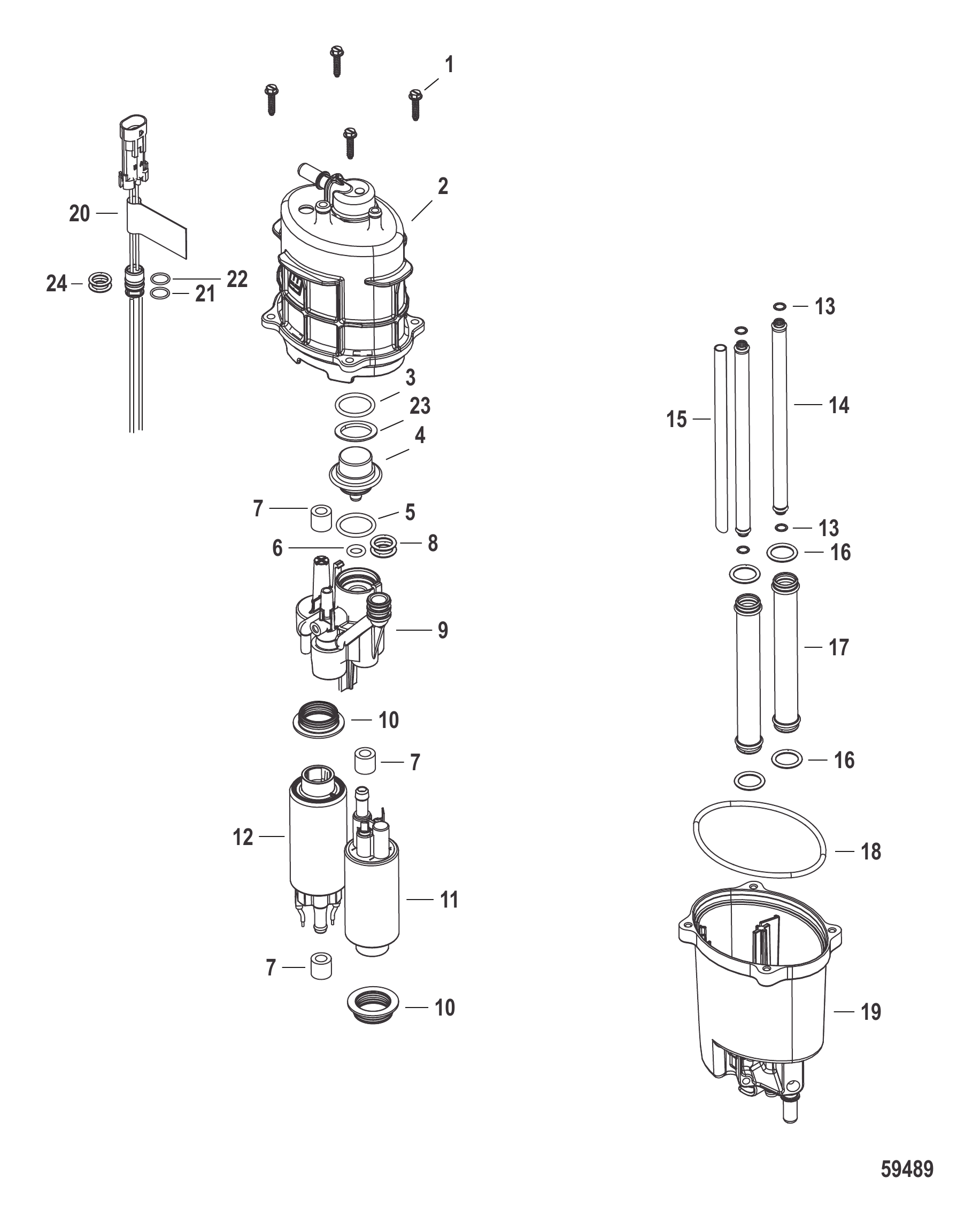 Fuel Supply Module Components - 8M0102455 2B457609 and Below