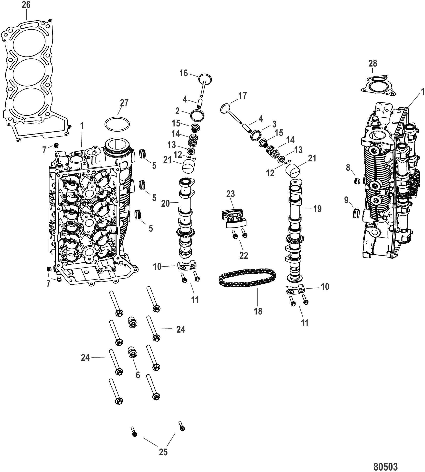 气缸盖和凸轮轴(民用型) Cylinder Head and Camshaft Consumer