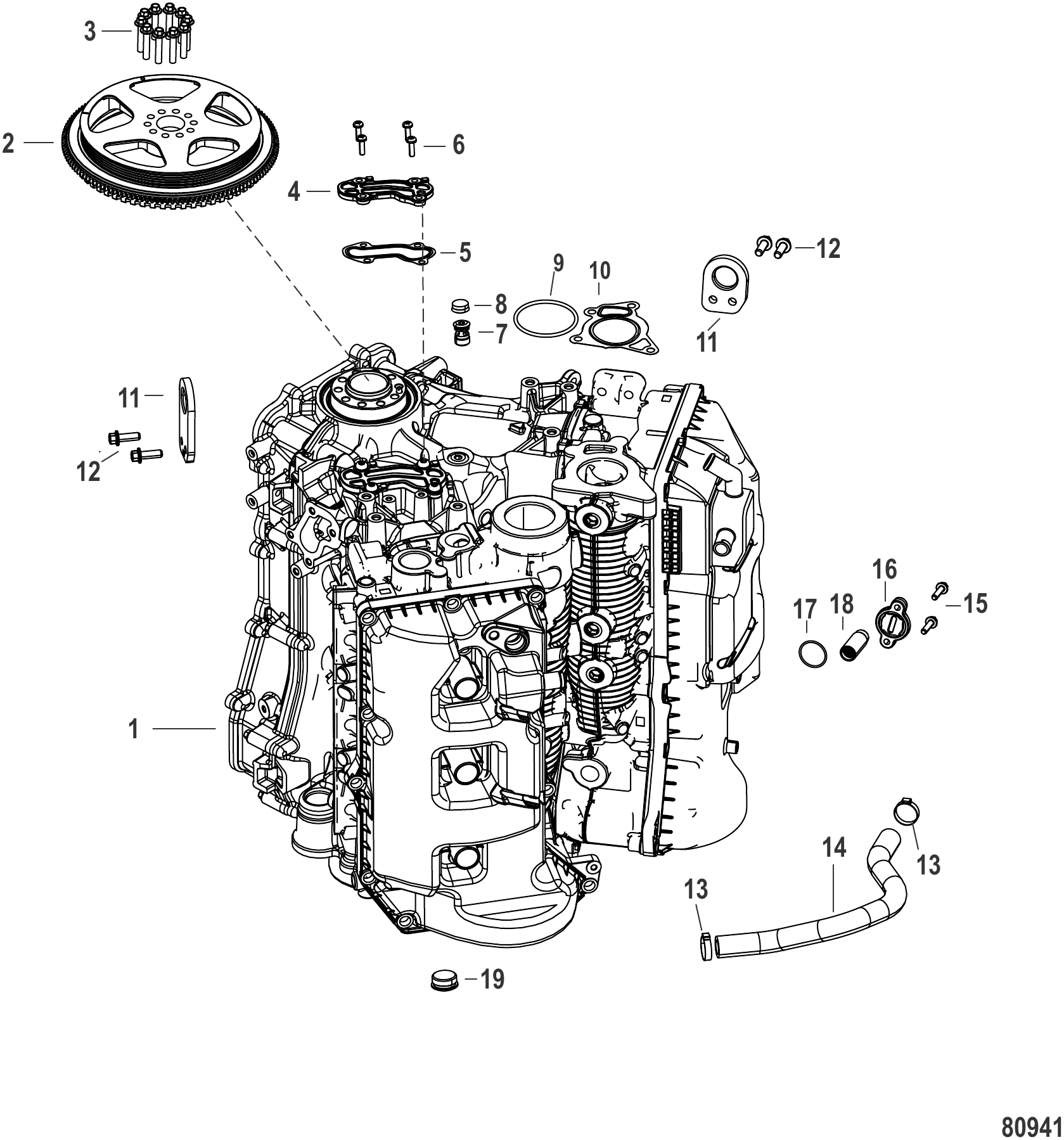 长缸体总成组件 ROS型号 Long Block Assembly Components ROS Models