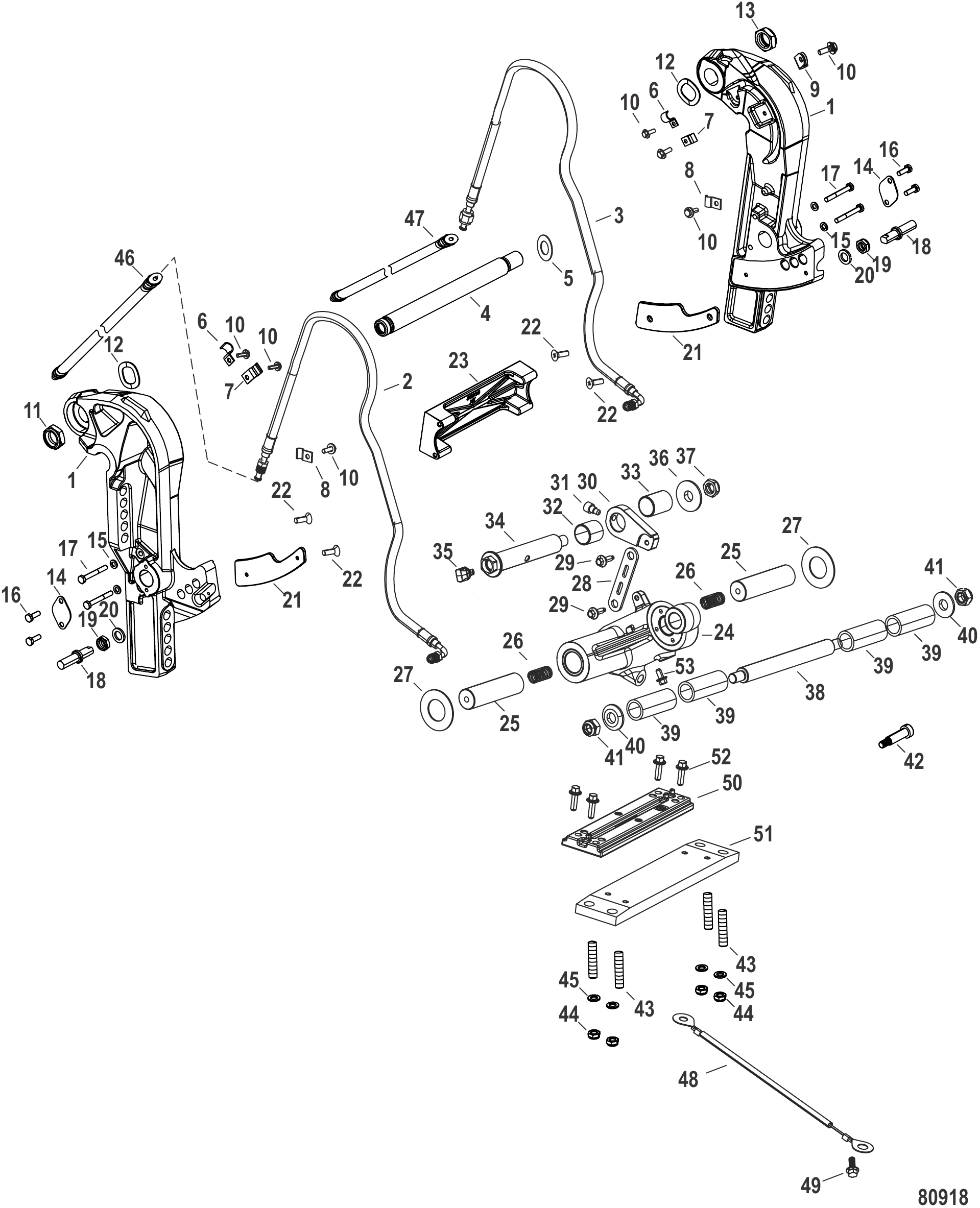 Transom Assembly Power Trim - ROS Models